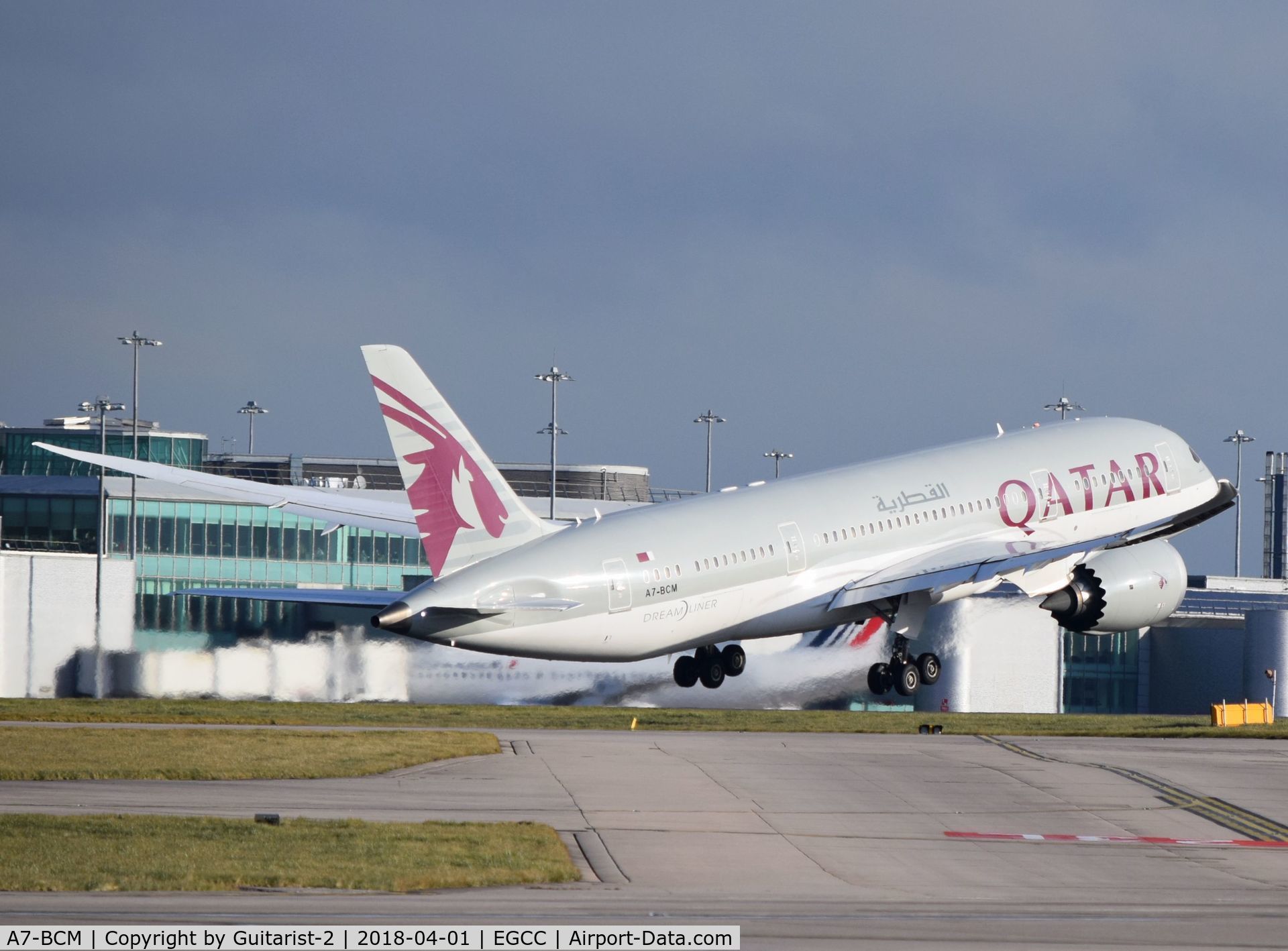 A7-BCM, 2014 Boeing 787-8 Dreamliner C/N 38331, At Manchester