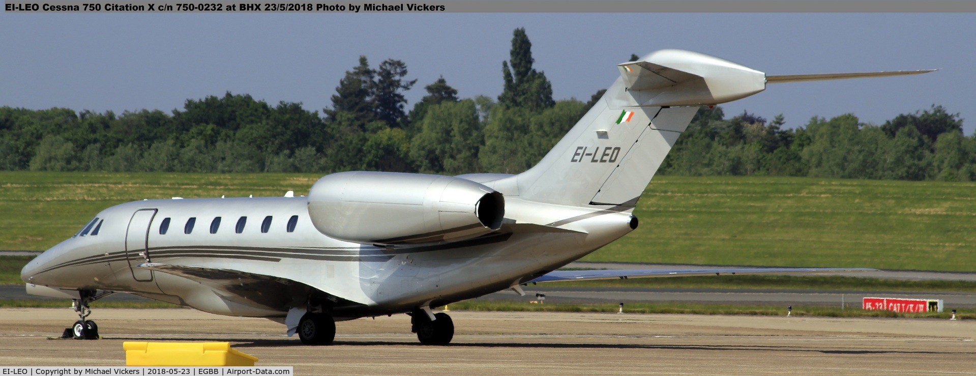EI-LEO, 2004 Cessna 750 Citation X Citation X C/N 750-0232, Parked on the Elmdon Apron