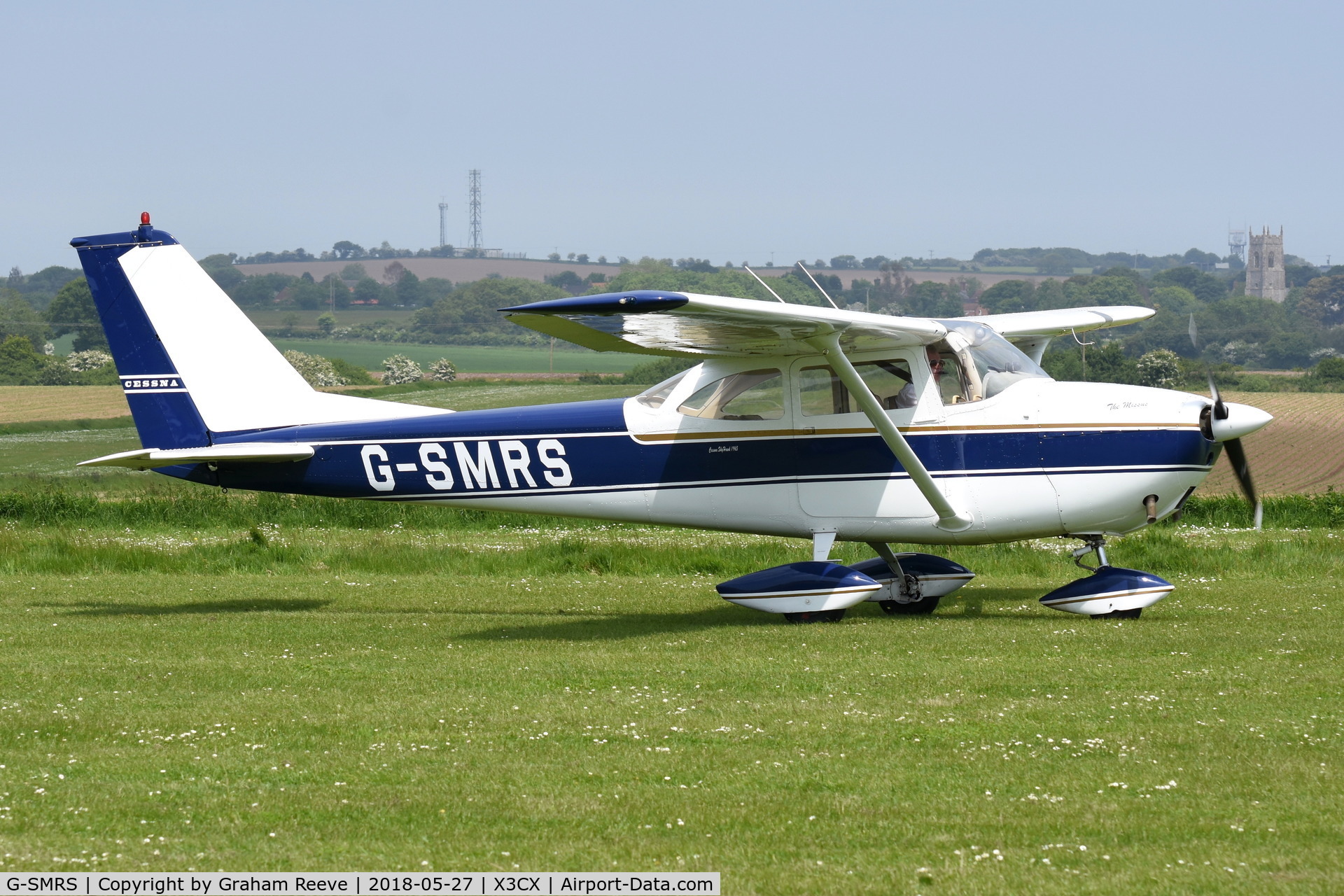 G-SMRS, 1965 Cessna 172F C/N 172-52558, Just landed at Northrepps.