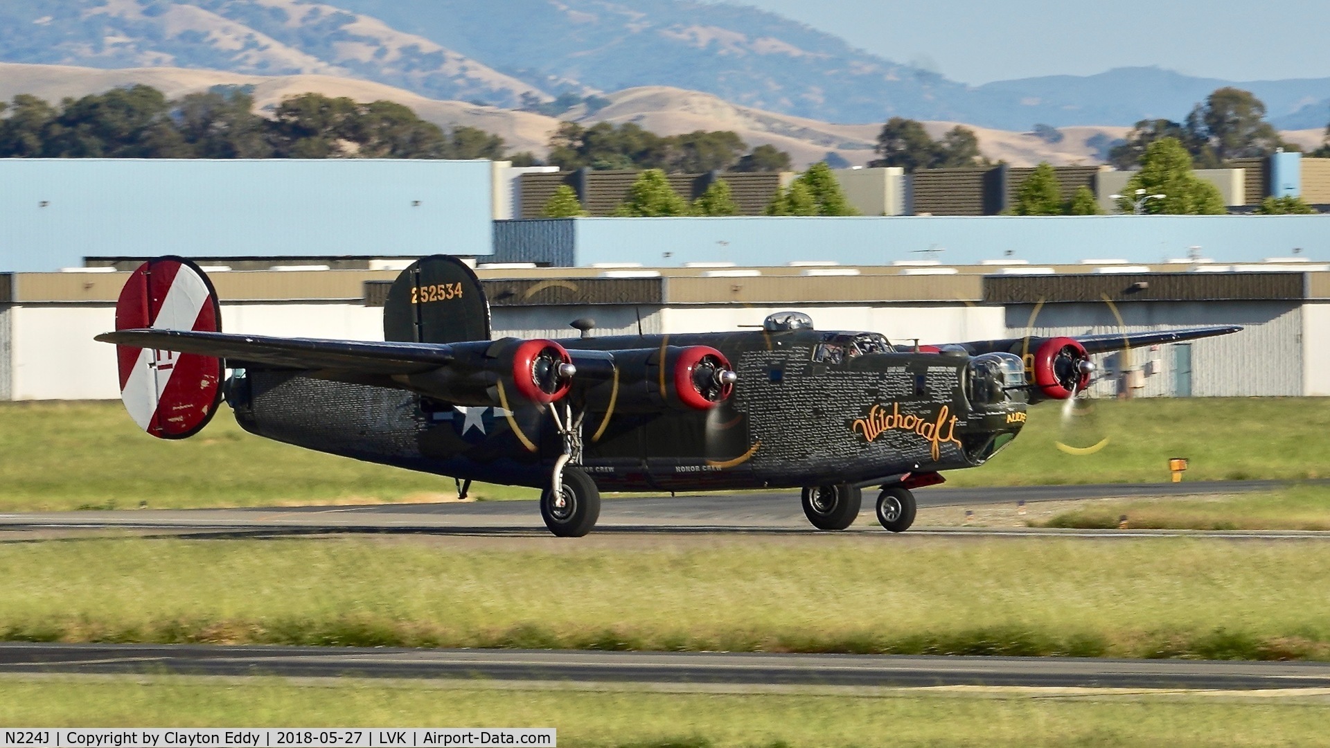 N224J, 1944 Consolidated B-24J-85-CF Liberator C/N 1347 (44-44052), Livermore Airport California 2018.