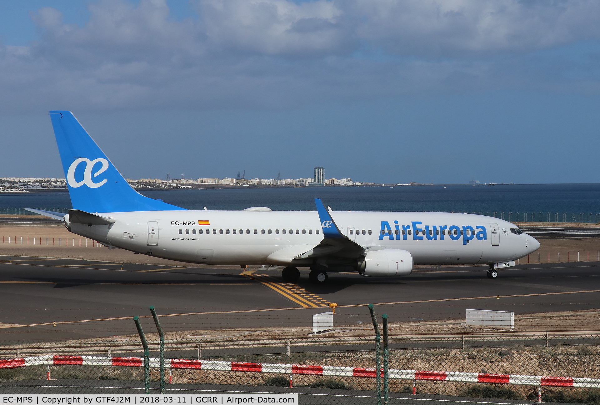 EC-MPS, 2017 Boeing 737-85P C/N 60587, EC-MPS  Air Europa at Lanzarote 11Mar18
