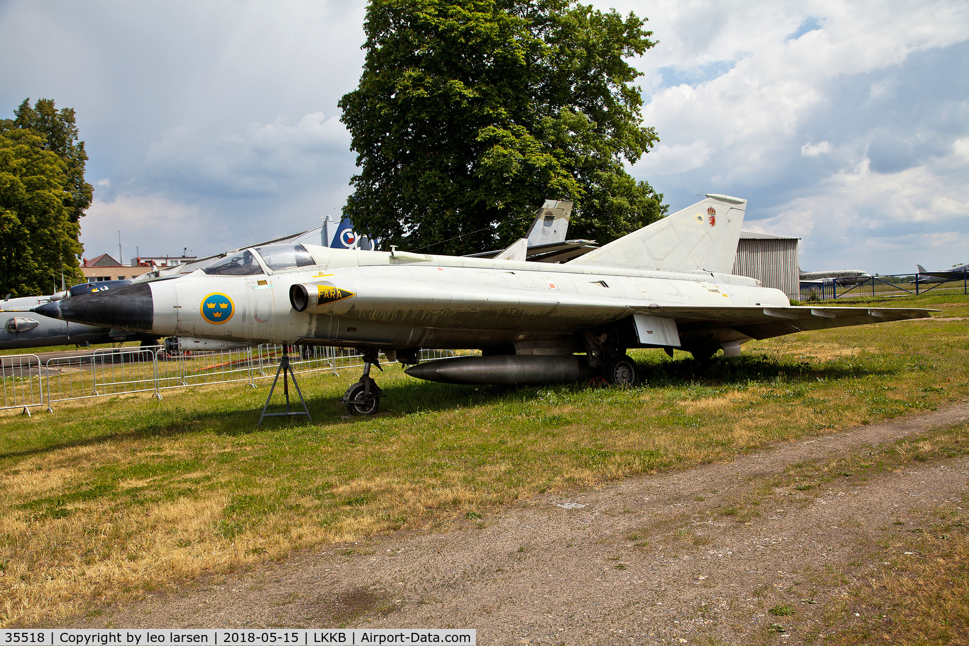 35518, Saab J-35F Draken C/N 35-518, Kebly Air Museum 15.5.2018