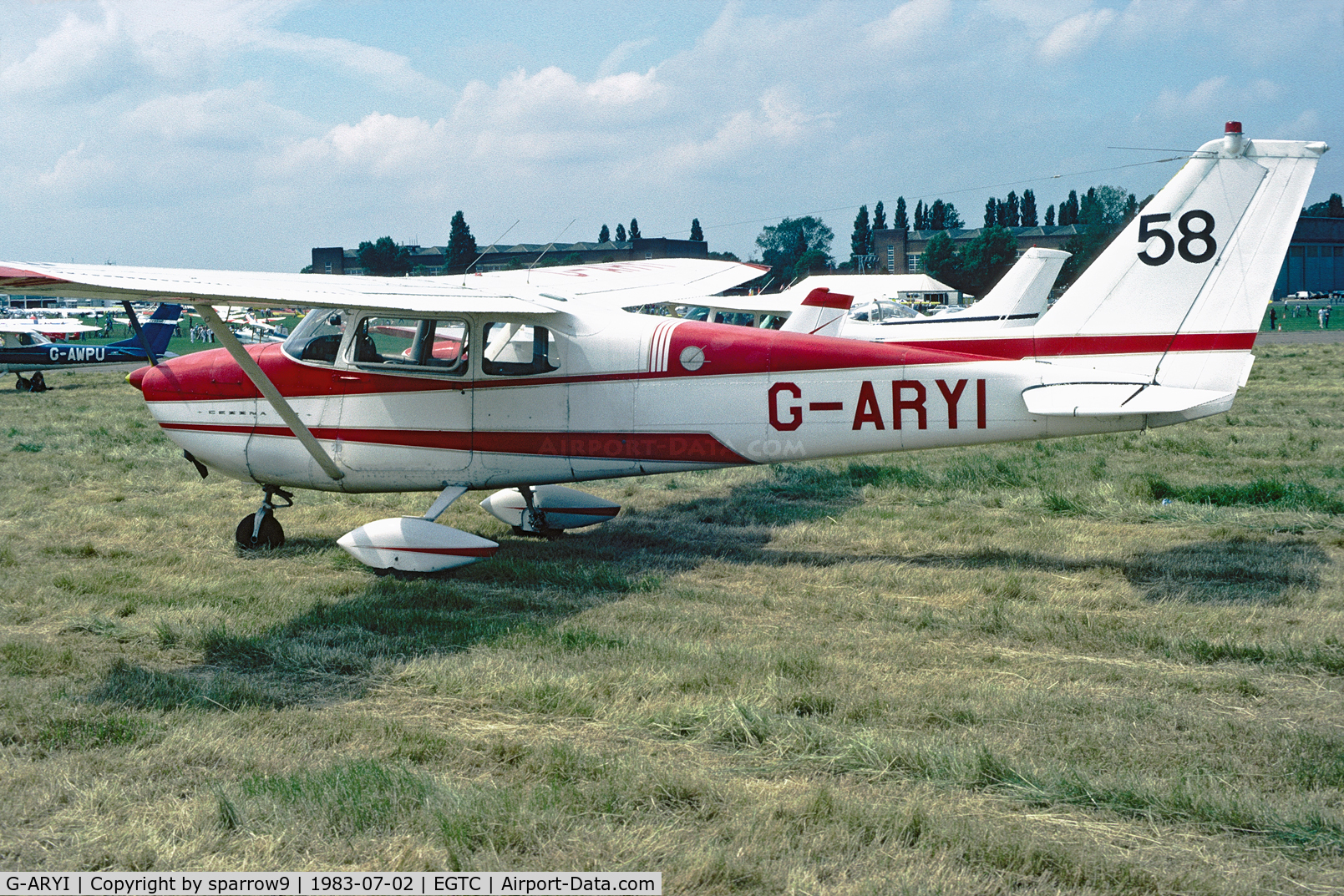 G-ARYI, 1962 Cessna 172C C/N 17249260, PFA-Rally Cranfield. Original paint-scheme. Scanned from a slide.