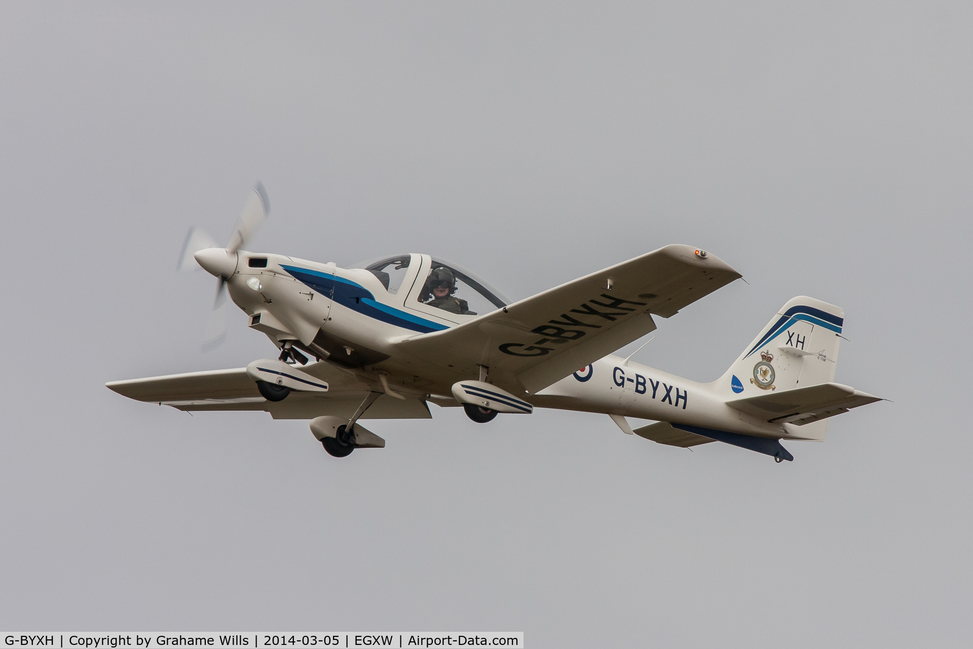 G-BYXH, 2001 Grob G-115E Tutor T1 C/N 82168/E, Grob G115E Tutor T1 G-BYXH 16/115 [Reserve] Sqd RAF Waddington 5/3/14