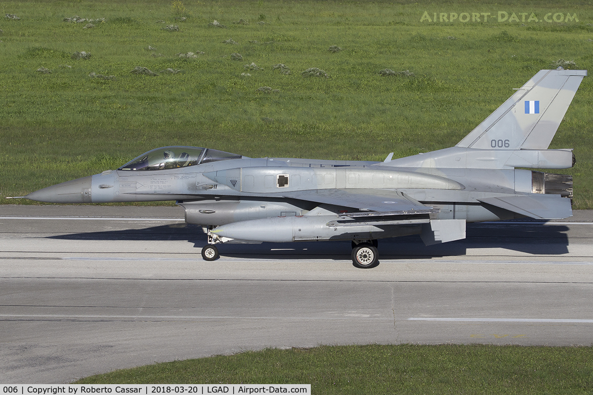 006, 2006 Lockheed Martin F-16C Fighting Falcon C/N WJ-6, Exercise Iniochos 2018