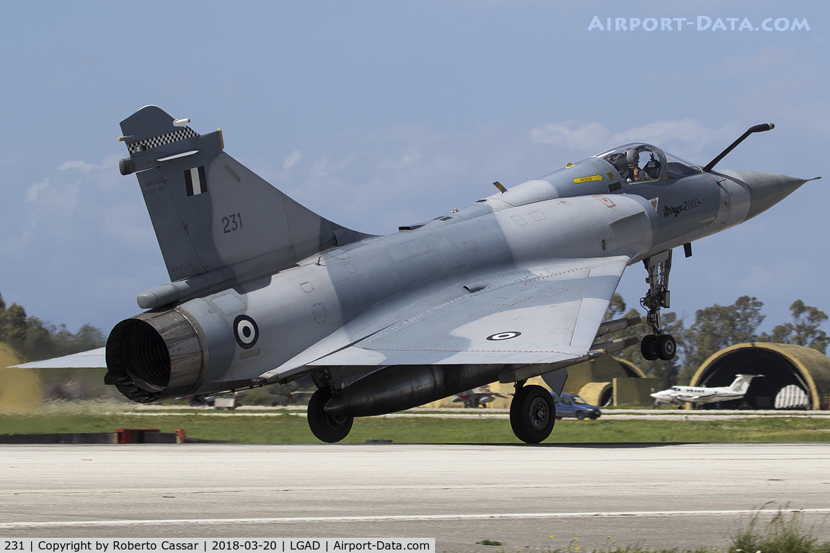 231, Dassault Mirage 2000BG C/N 268, Exercise Iniochos 2018