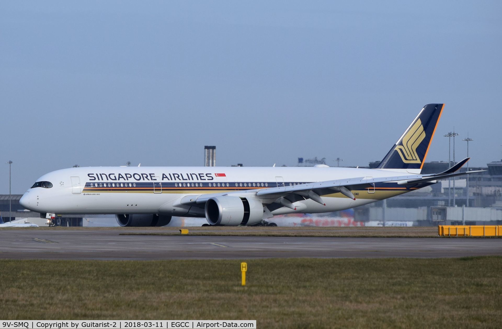 9V-SMQ, 2017 Airbus A350-941 C/N 133, At Manchester