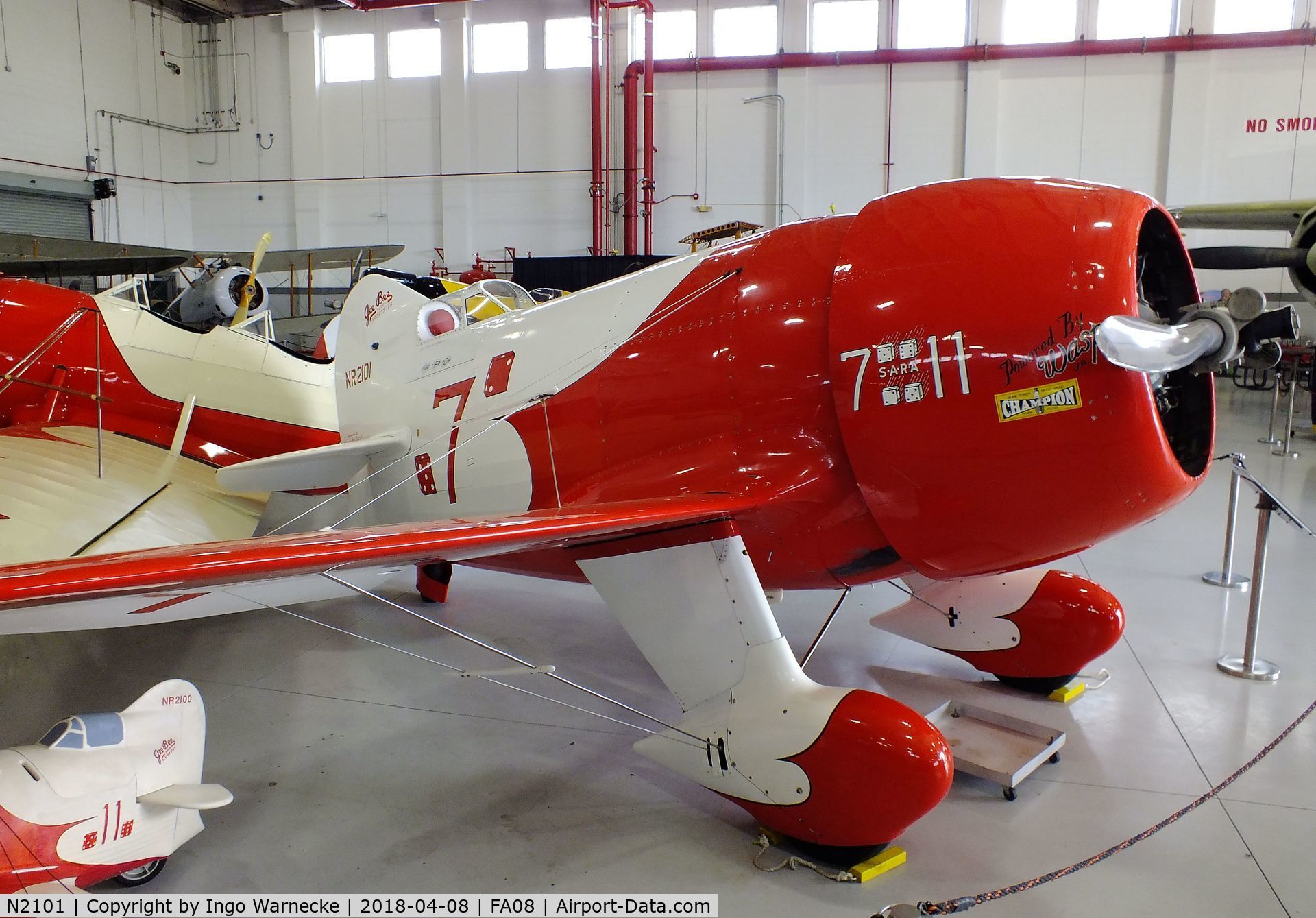 N2101, 1991 Granville Brothers Gee Bee R-2 Super Sportster replica C/N Not found N2101, Granville Brothers (Steve Wolf & Delmar Benjamin) Gee Bee R-2 Super Sportster replica at the Fantasy of Flight Museum, Polk City FL