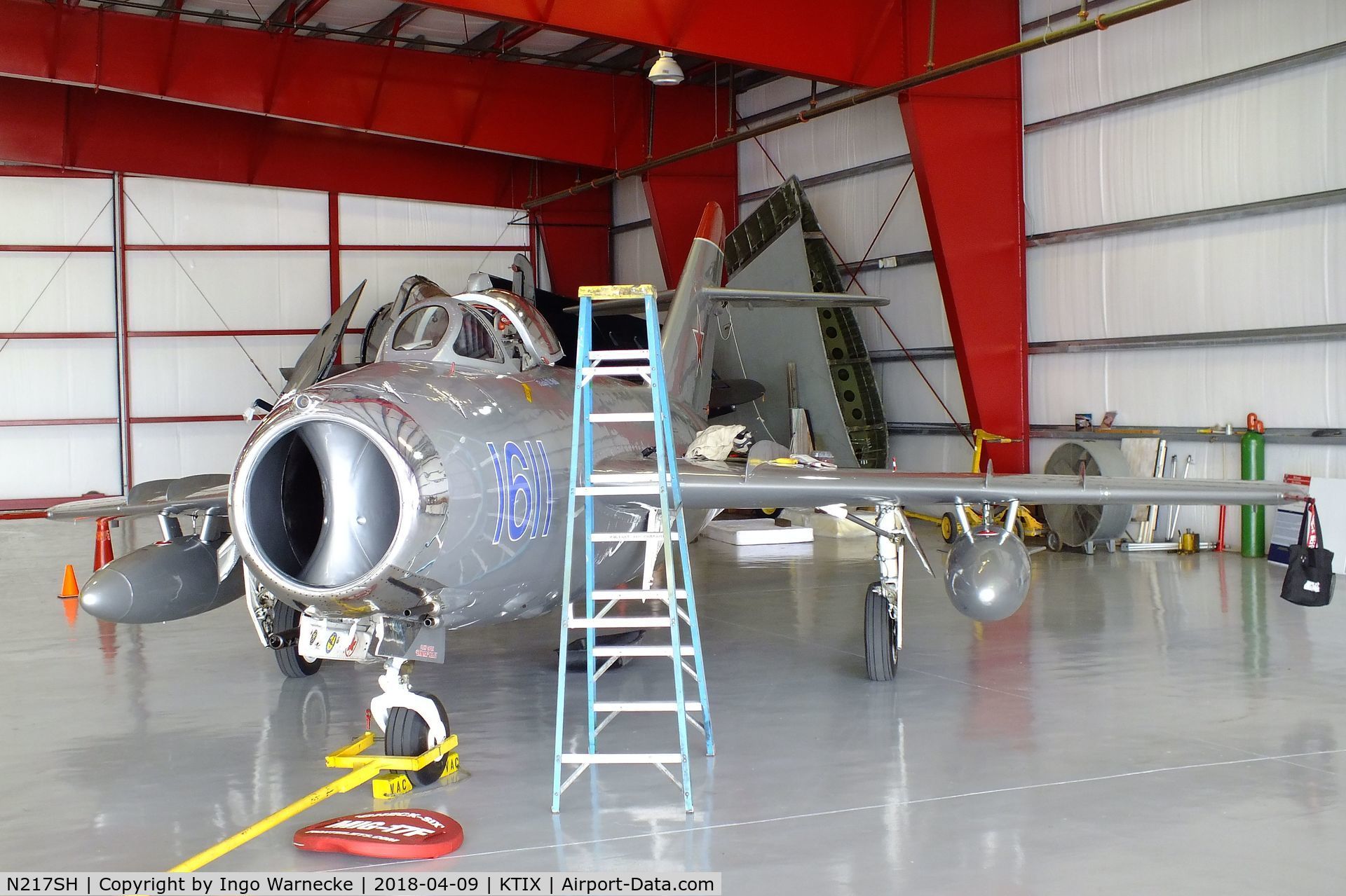 N217SH, 1959 PZL-Mielec Lim-5 (MiG-17F) C/N 1C1611, PZL-Mielec Lim-5 (MiG-17F FRESCO) at Space Coast Regional Airport, Titusville (the day after Space Coast Warbird AirShow 2018)