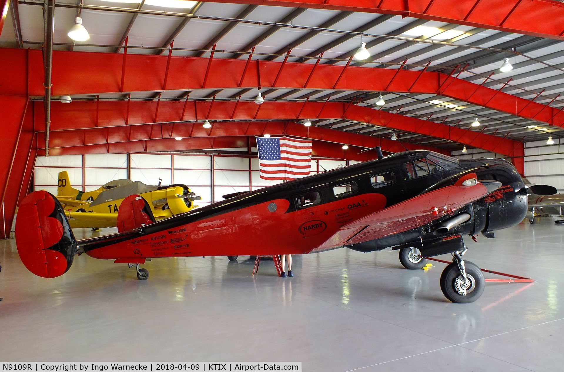 N9109R, 1943 Beech C18S (AT-7C) C/N 4383 (5676), Beechcraft C18S Twin Beech at Space Coast Regional Airport, Titusville (the day after Space Coast Warbird AirShow 2018)