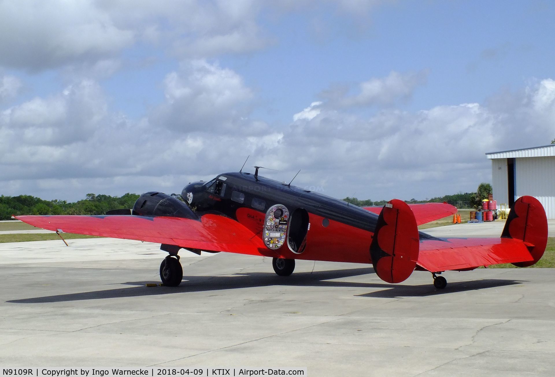N9109R, 1943 Beech C18S (AT-7C) C/N 4383 (5676), Beechcraft C18S Twin Beech at Space Coast Regional Airport, Titusville (the day after Space Coast Warbird AirShow 2018)