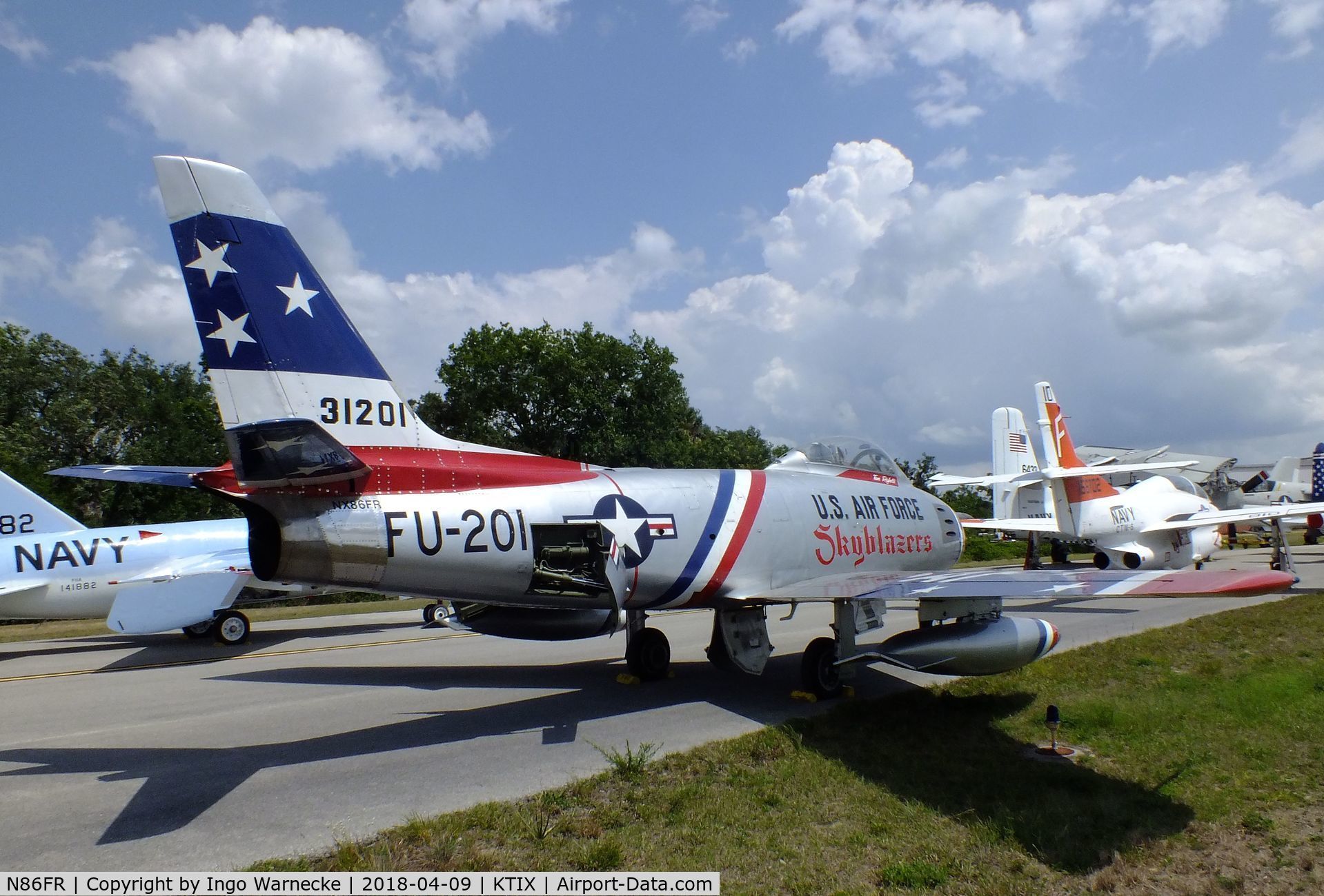 N86FR, 1952 North American F-86F Sabre C/N 191-655, North American F-86F Sabre at the VAC Warbird Museum, Titusville FL