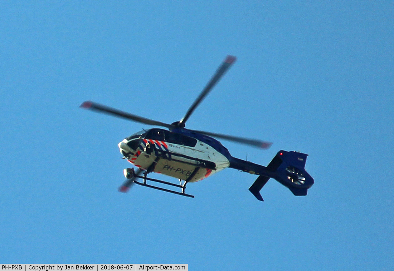 PH-PXB, 2009 Eurocopter EC-135P-2+ C/N 0784, Above Lelystad