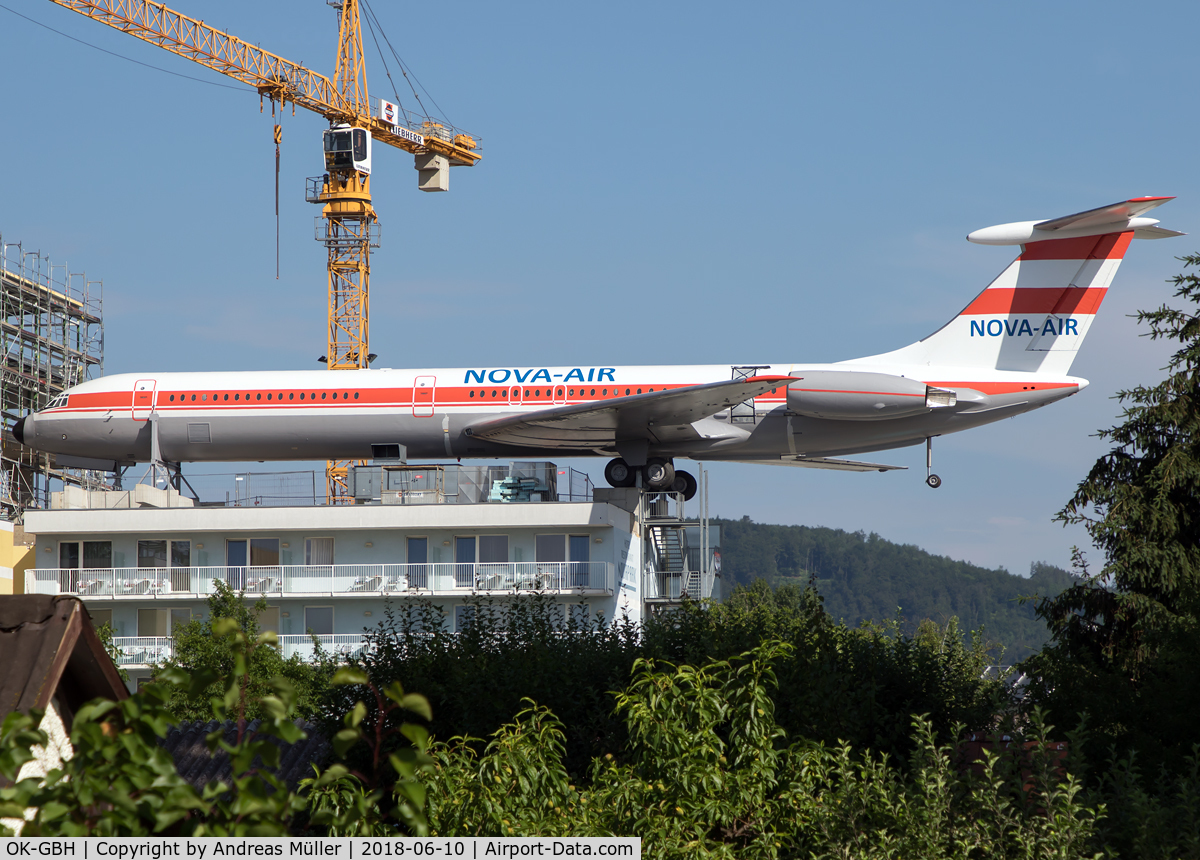 OK-GBH, 1976 Ilyushin Il-62M C/N 62404, Preserved now on the roof of a hotel.