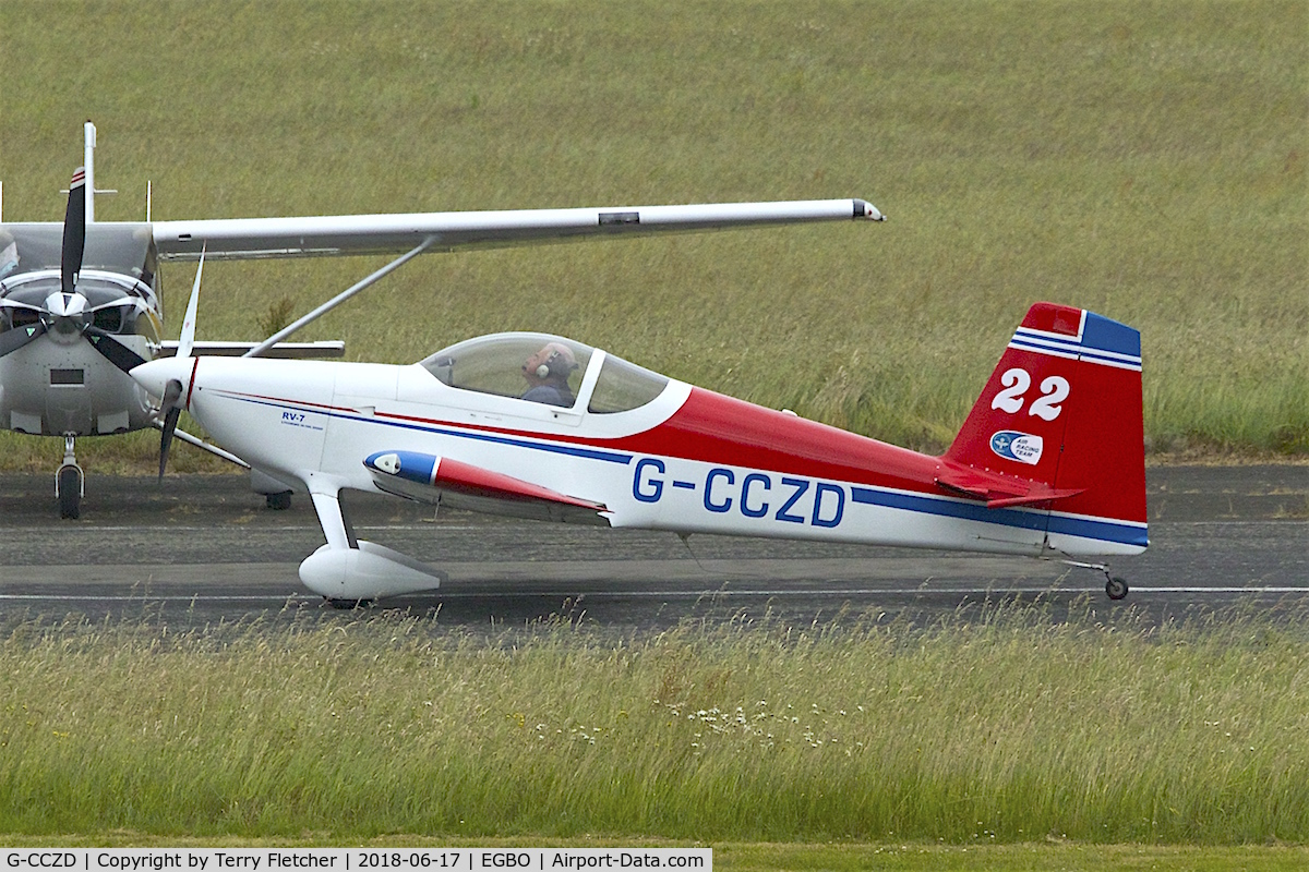 G-CCZD, 2004 Vans RV-7 C/N PFA 323-14087, Participating in 2018 Project Propellor at Wolverhampton Halfpenny Green Airport