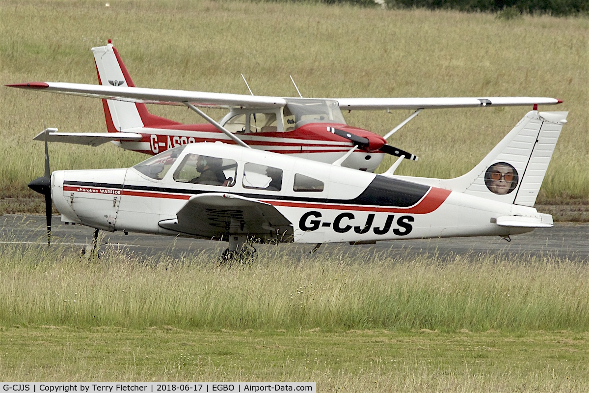 G-CJJS, 1976 Piper PA-28-151 Cherokee Warrior C/N 28-7615377, Participating in 2018 Project Propellor at Wolverhampton Halfpenny Green Airport