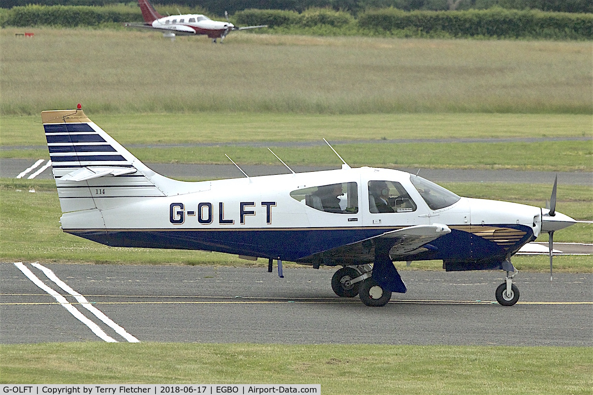 G-OLFT, 1977 Rockwell Commander 114 C/N 14274, Participating in 2018 Project Propellor at Wolverhampton Halfpenny Green Airport