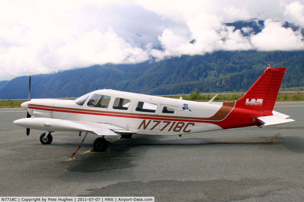 N7718C, 1975 Piper PA-32-300 Cherokee Six C/N 32-7640049, N7718C Pa32 at Haines, AK