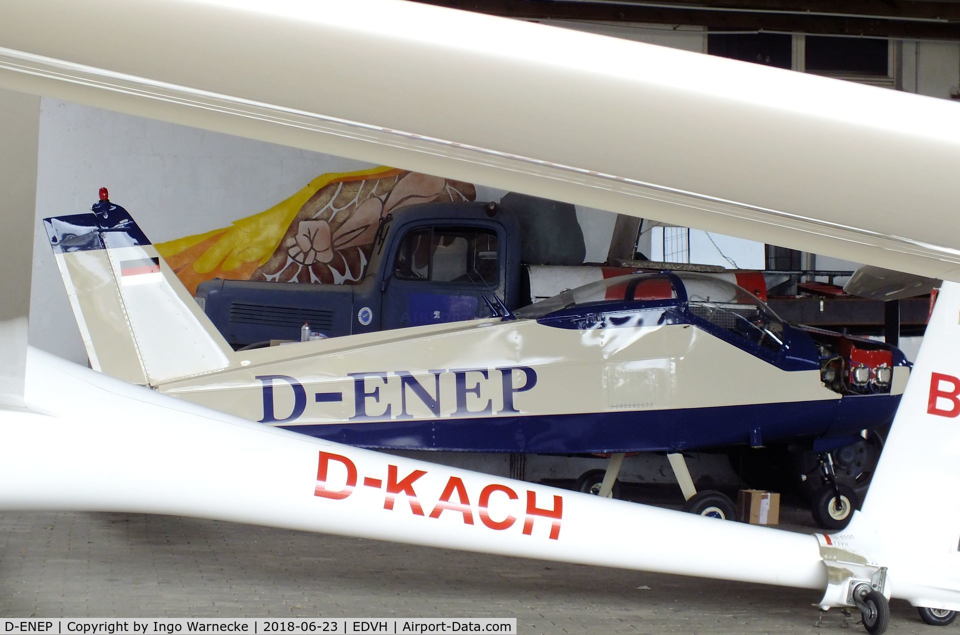 D-ENEP, Bolkow Bo-208A Junior C/N 619, Bölkow Bo 208A Junior at Hodenhagen airfield