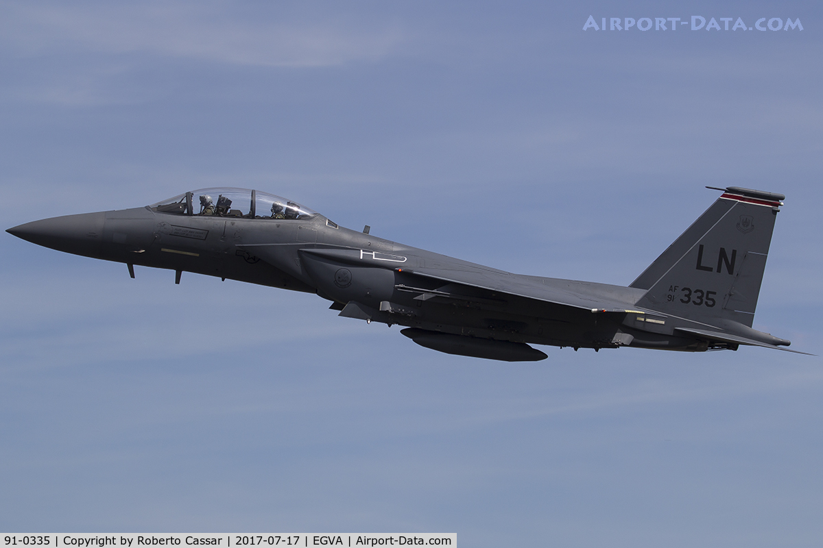 91-0335, 1991 McDonnell Douglas F-15E Strike Eagle C/N 1242/E200, RIAT 2017
