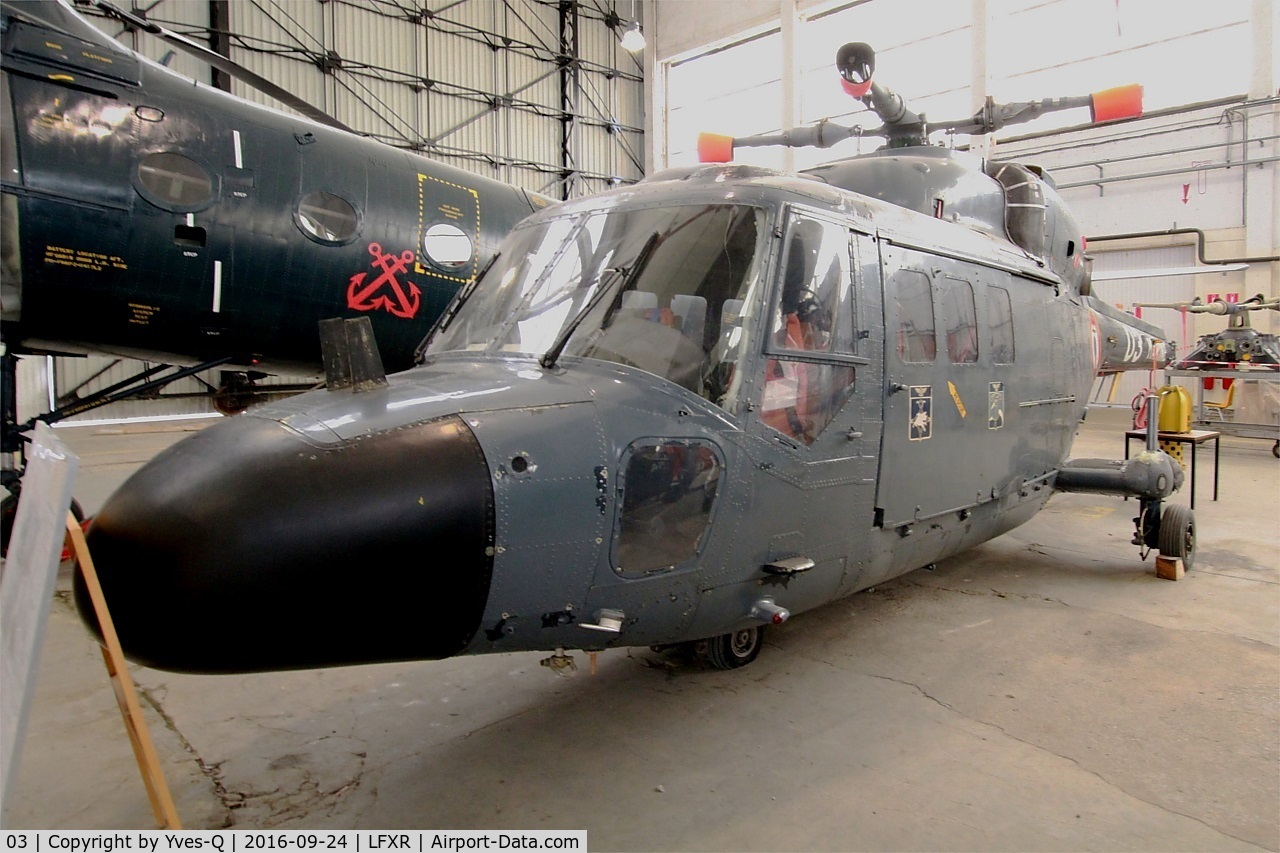 03, Westland Lynx HAS.2(FN) C/N 3/18, Westland Lynx HAS.2(FN), Naval Aviation Museum, Rochefort-Soubise airport (LFXR)