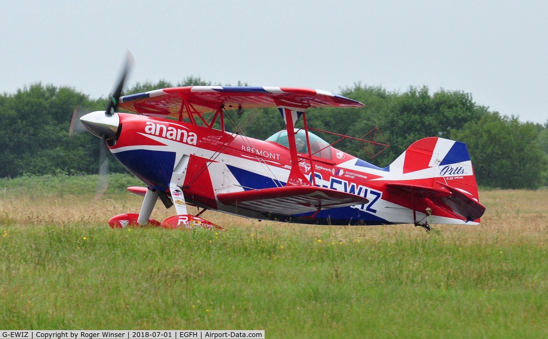 G-EWIZ, 1981 Pitts S-2S Special C/N S18, After displaying on day 2 of WNAS18.