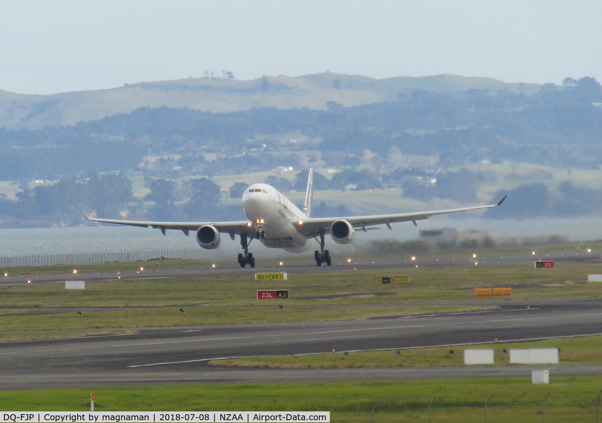 DQ-FJP, 2006 Airbus A330-203 C/N 807, Departing AKL for Nadi - new to airline