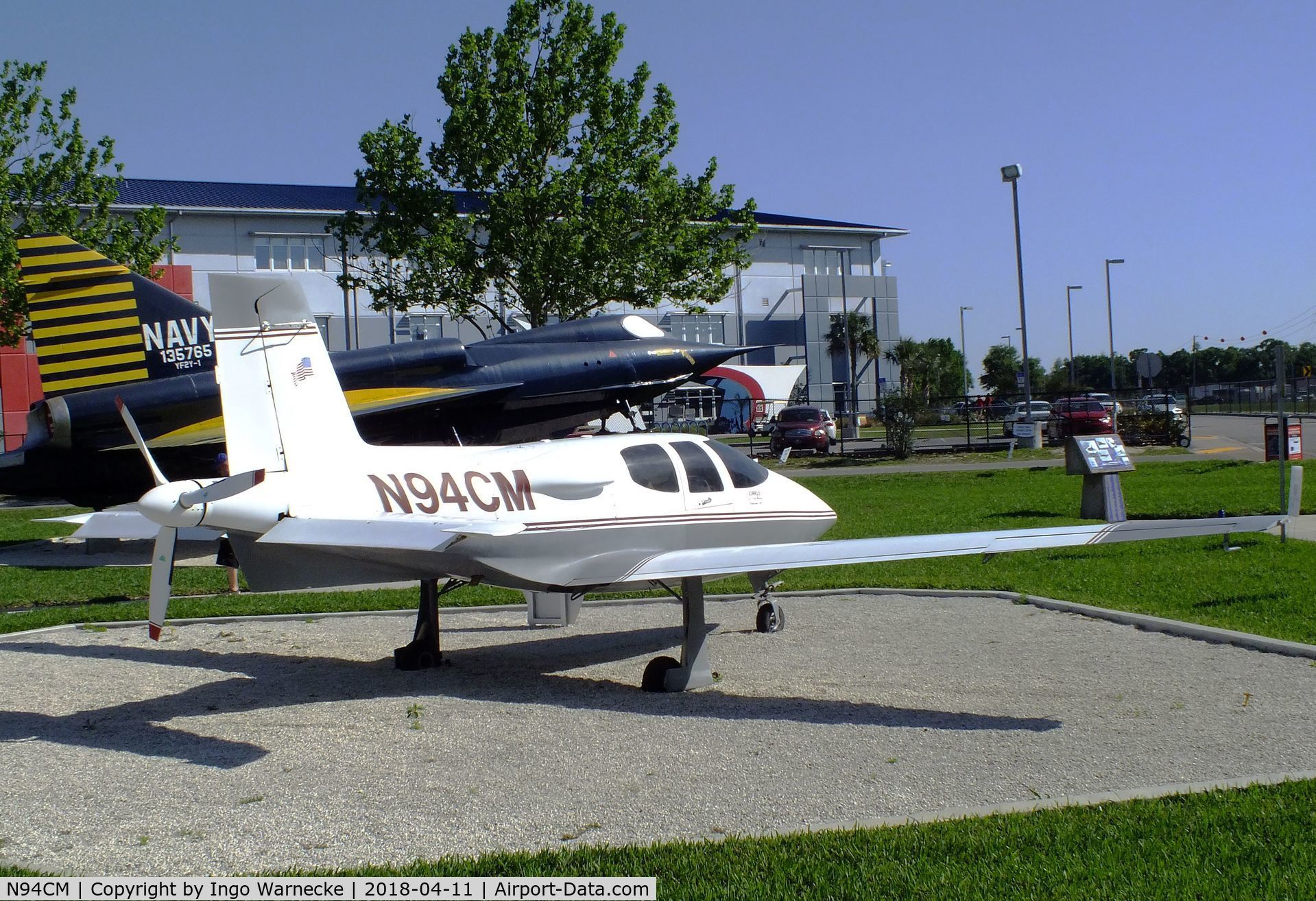 N94CM, 1993 Cirrus VK-30 C/N 9105, Cirrus VK-30 outside the Florida Air Museum (ex ISAM) during 2018 Sun 'n Fun, Lakeland FL