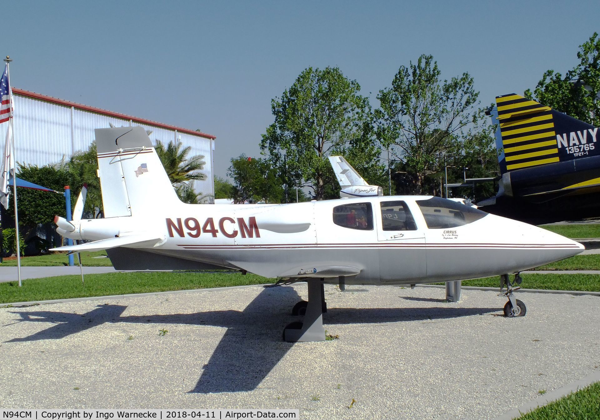 N94CM, 1993 Cirrus VK-30 C/N 9105, Cirrus VK-30 outside the Florida Air Museum (ex ISAM) during 2018 Sun 'n Fun, Lakeland FL