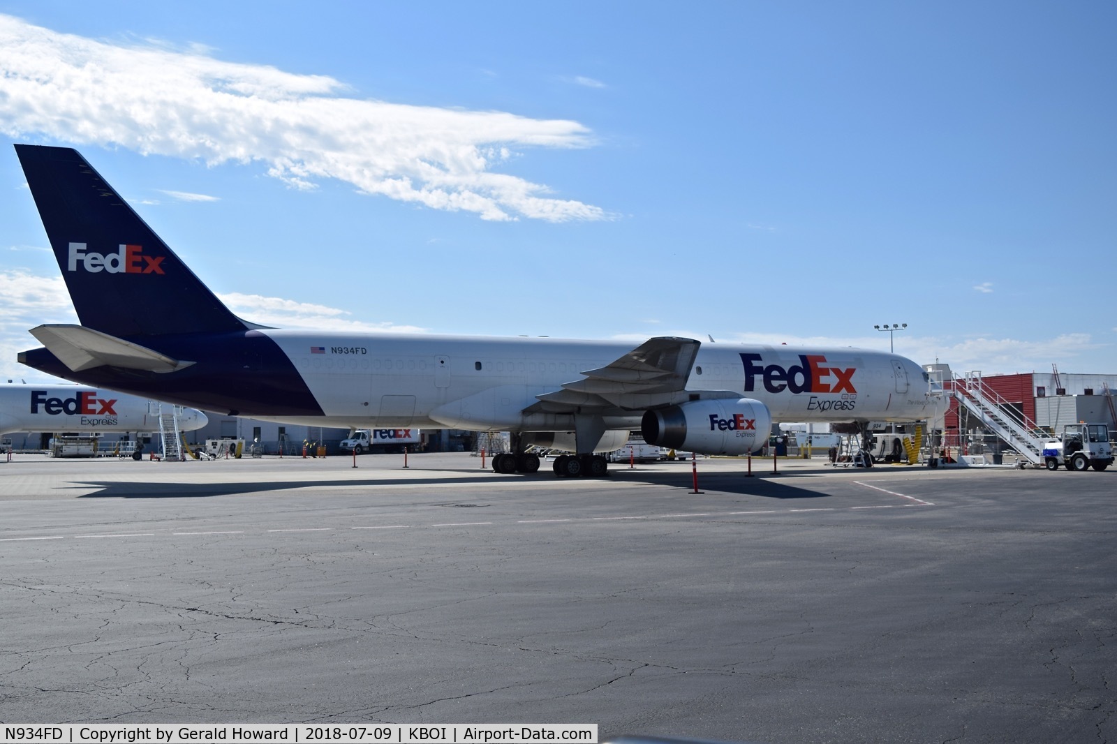 N934FD, 1988 Boeing 757-21B C/N 24331, Parked on the Fed Ex ramp.