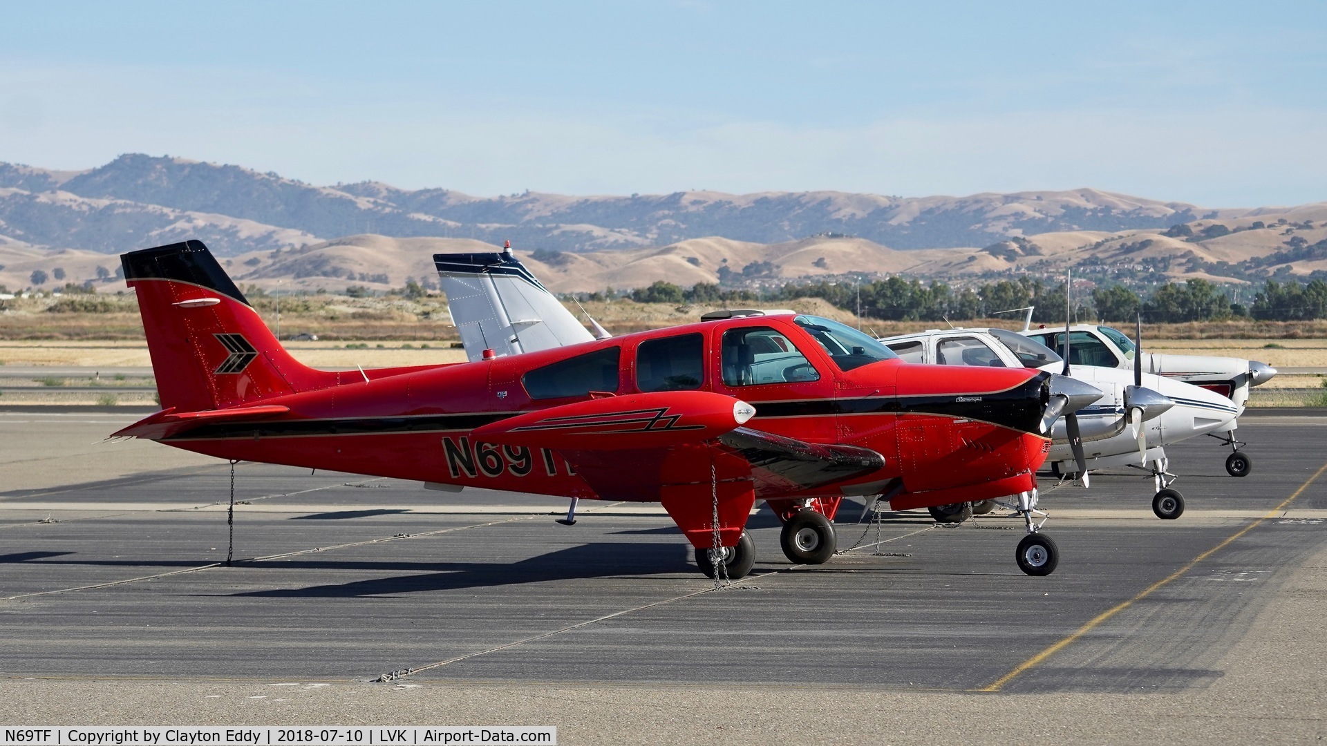 N69TF, 1990 Beech F33A Bonanza C/N CE-1525, Livermore Airport California 2018.