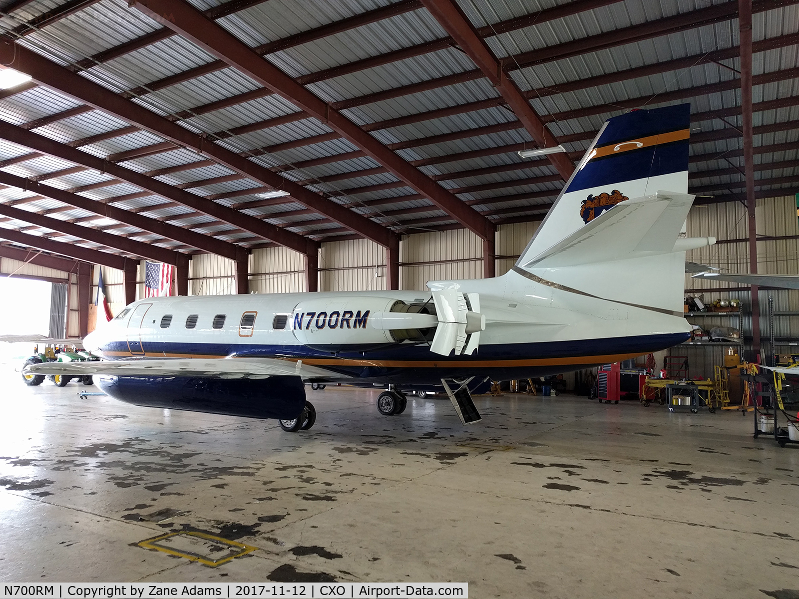 N700RM, 1978 Lockheed L-1329-25 Jetstar II C/N 5224, At Conroe, Texas ( Lone Star Executive Airport )