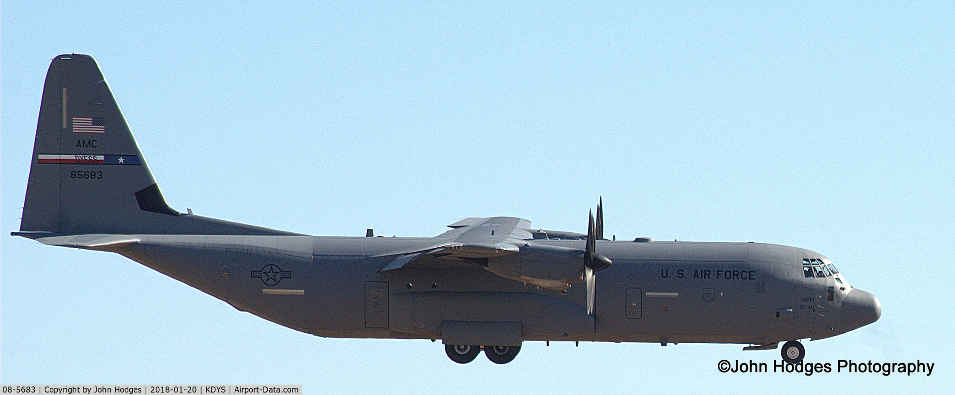 08-5683, 2008 Lockheed Martin C-130J-30 Super Hercules C/N 382-5683, Landing at Dyess