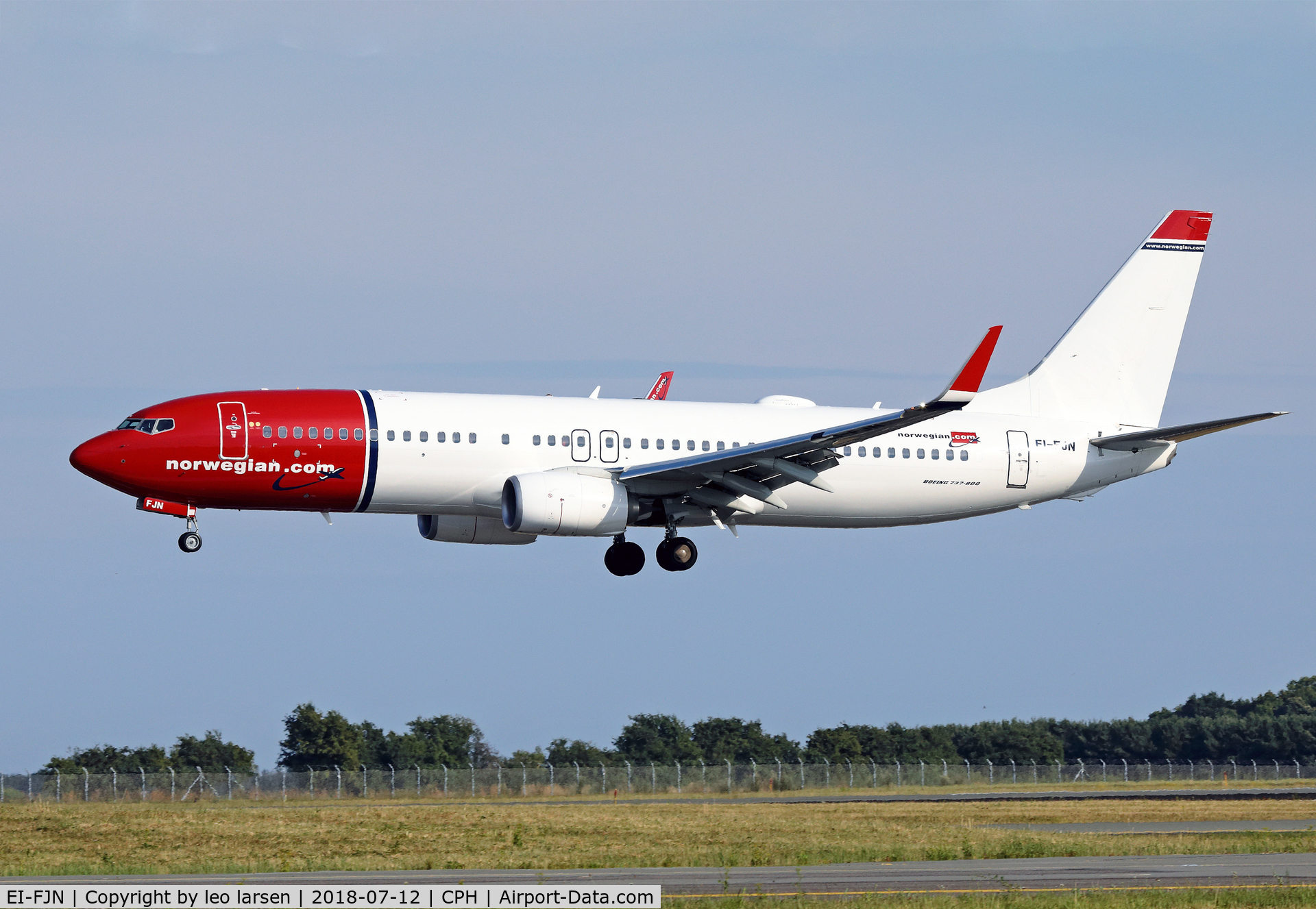 EI-FJN, 2016 Boeing 737-8JP C/N 41152, Copenhagen 12.7.2018 L/D R-04L