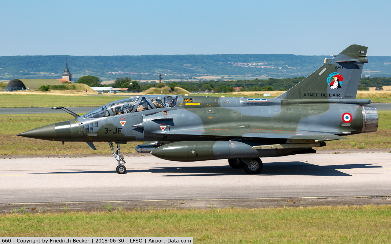 660, Dassault Mirage 2000D C/N 534, taxying to the active during the Meeting Aerienne BA133 Nancy Ochey