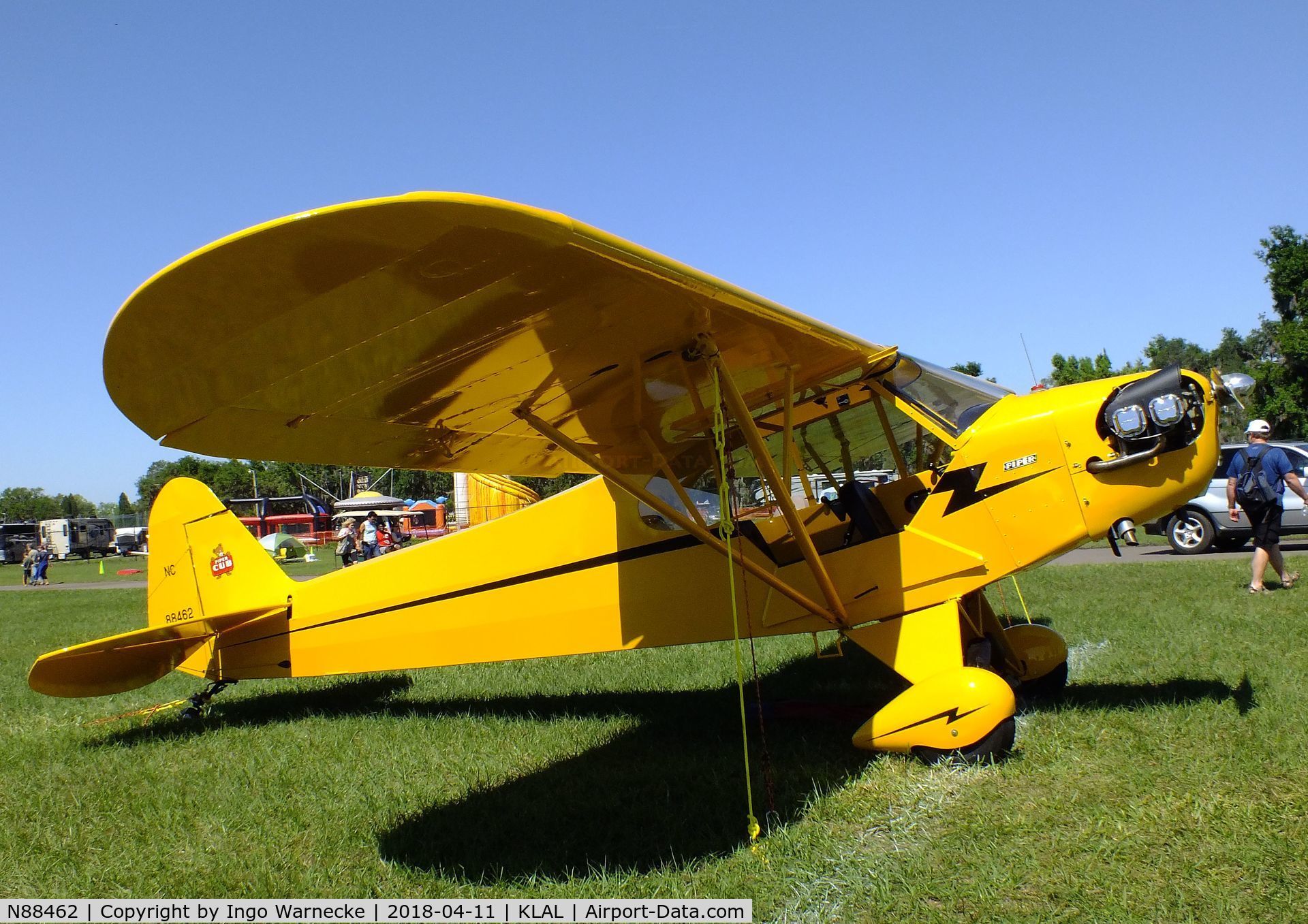 N88462, 1946 Piper J3C-65 Cub C/N 16086, Piper J3C-65 Cub with Reed clipped wings at 2018 Sun 'n Fun, Lakeland FL