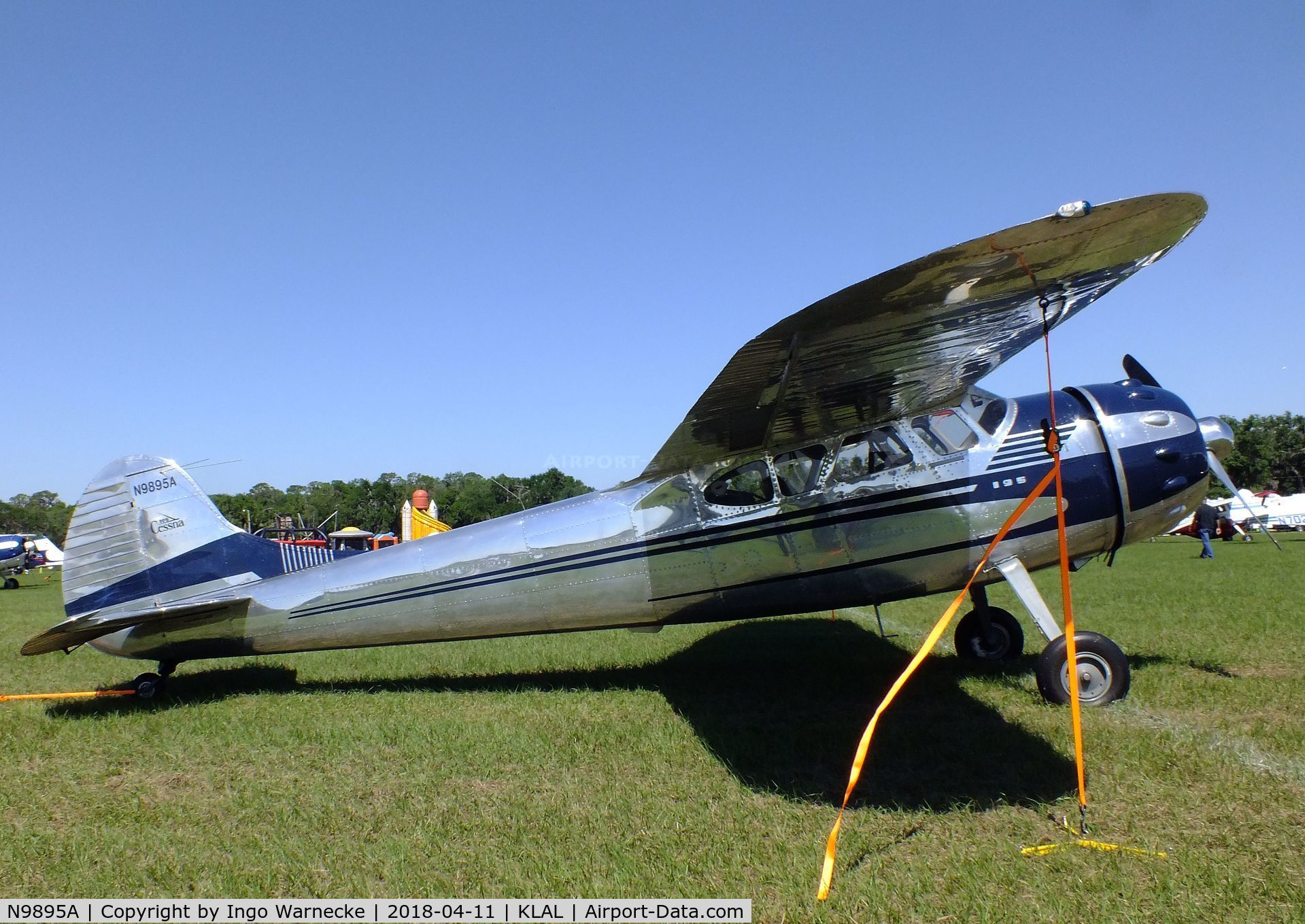N9895A, 1950 Cessna 195A C/N 7598, Cessna 195A at 2018 Sun 'n Fun, Lakeland FL