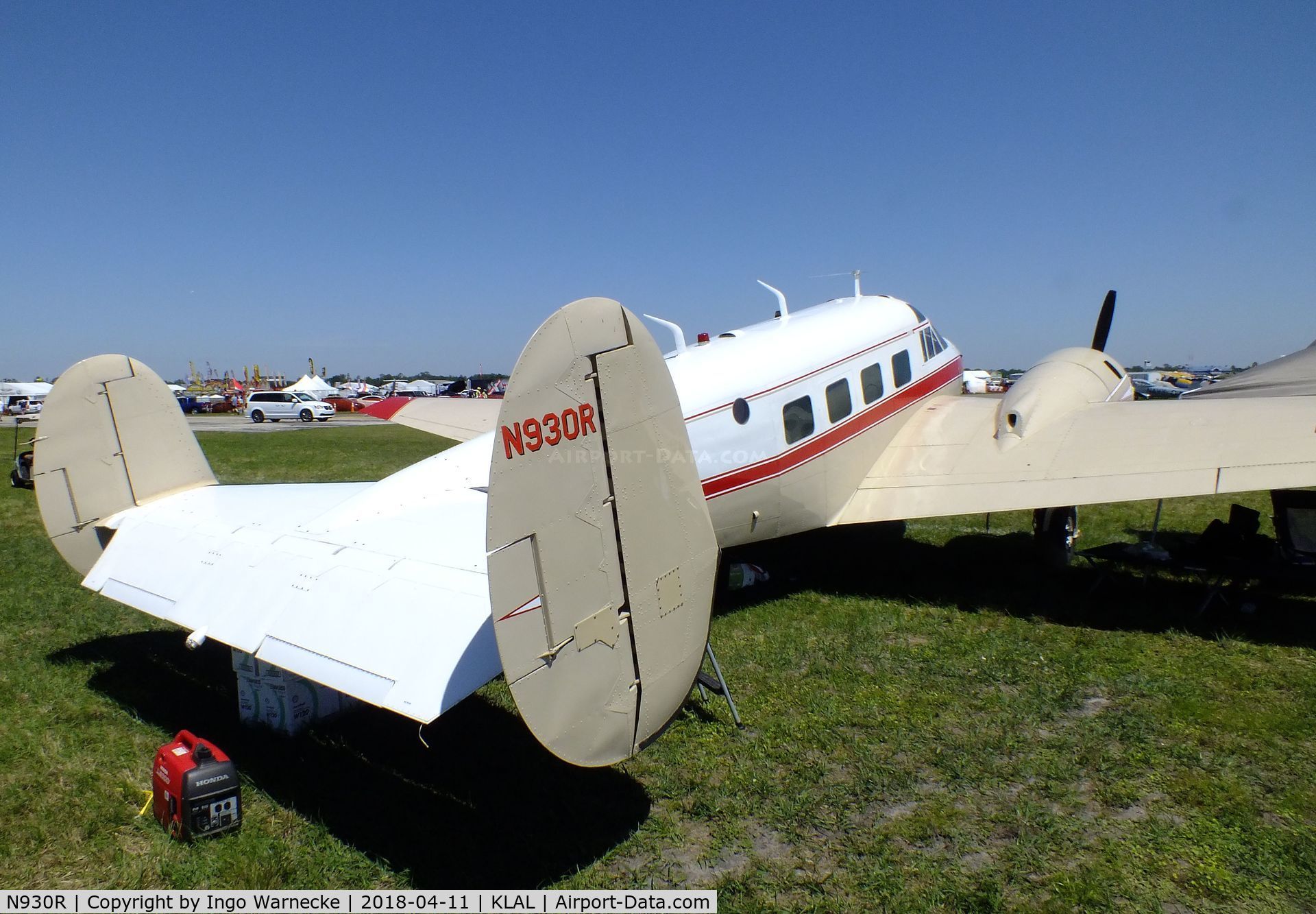 N930R, 1959 Beech E18S C/N BA-438, Beechcraft E18S Twin Beech at 2018 Sun 'n Fun, Lakeland FL