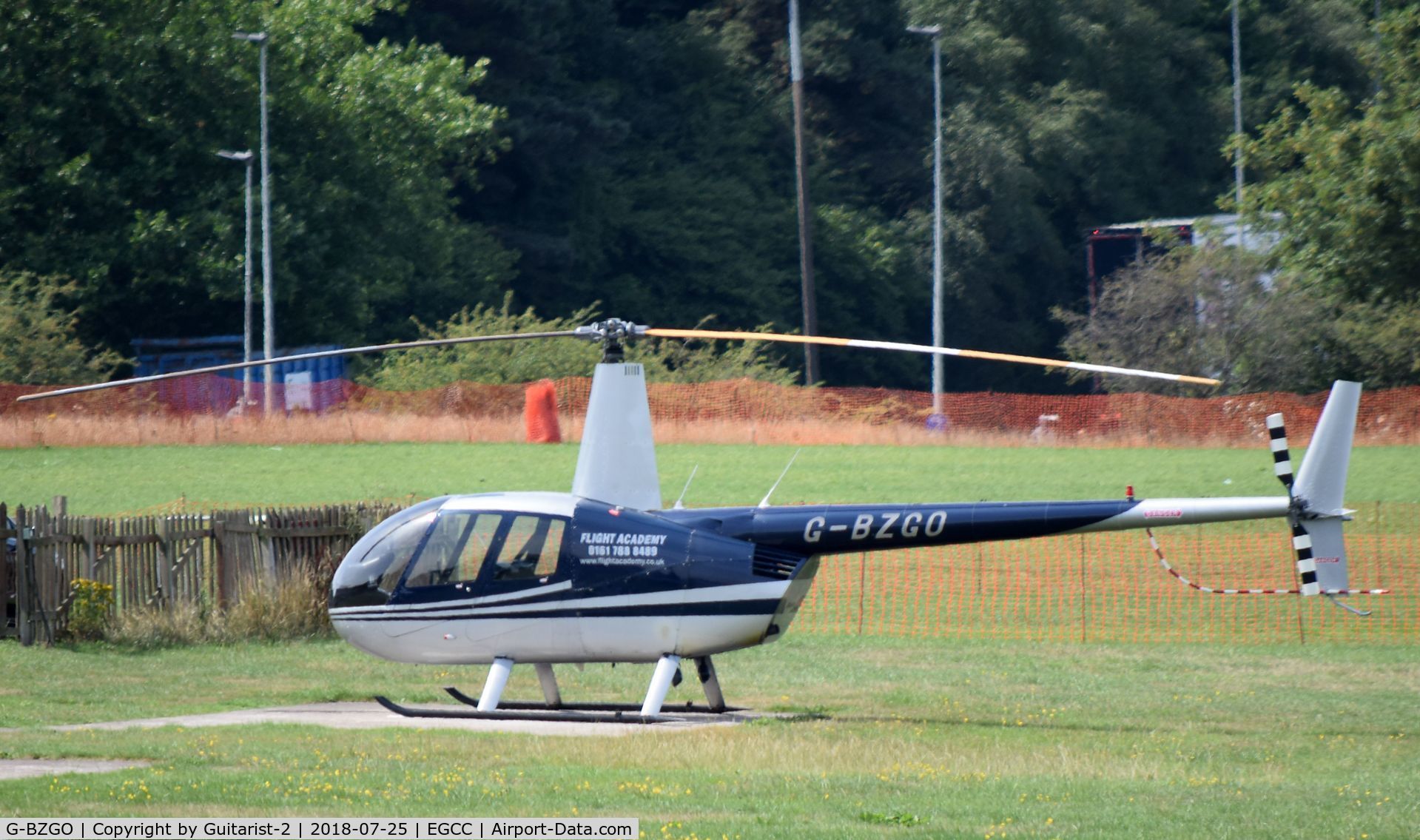 G-BZGO, 2000 Robinson R44 Astro C/N 0757, At City Airport Manchester