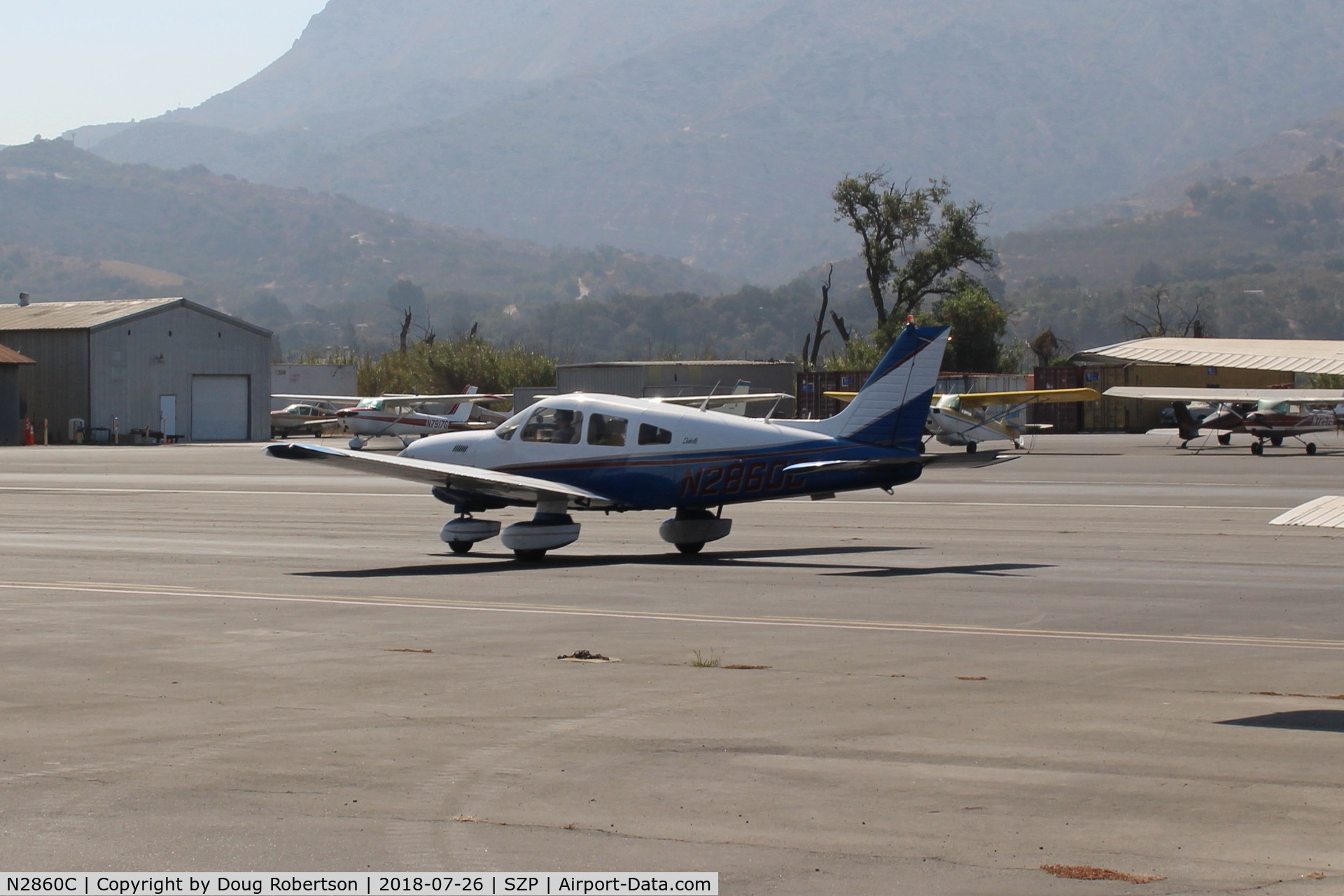 N2860C, Piper PA-28-201T Turbo Dakota C/N 28-7921074, 1979 Piper PA-28-201T TURBO DAKOTA, Continental TSIO-360-FB 200 Hp, taxi to Rwy 22