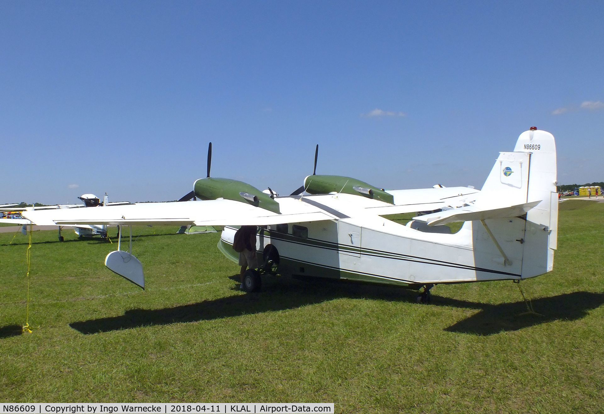 N86609, 1946 Grumman G-44A Widgeon C/N 1435, Grumman G-44A Gosling (converted to Continental IO-470 engines) at 2018 Sun 'n Fun, Lakeland FL