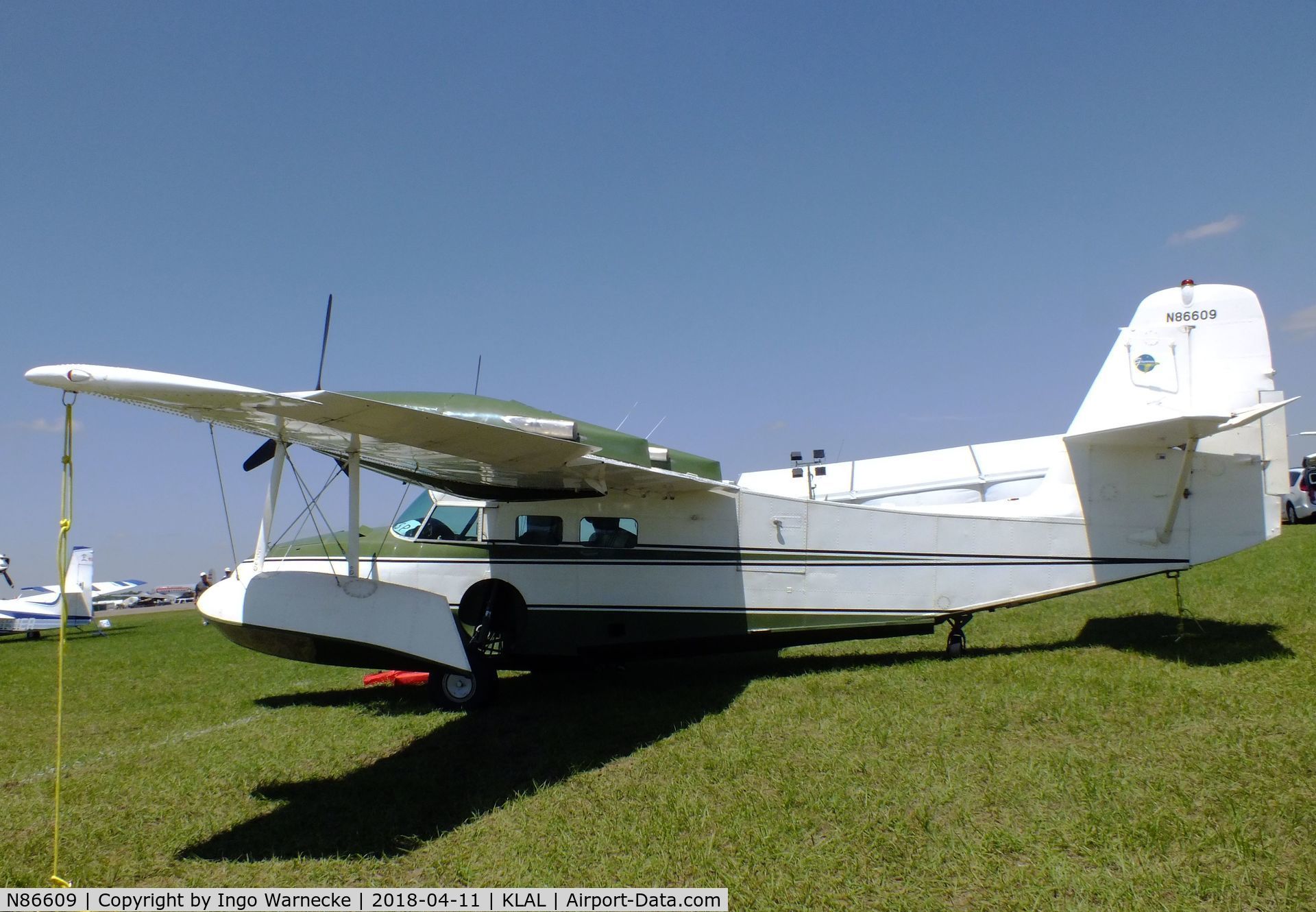 N86609, 1946 Grumman G-44A Widgeon C/N 1435, Grumman G-44A Gosling (converted to Continental IO-470 engines) at 2018 Sun 'n Fun, Lakeland FL