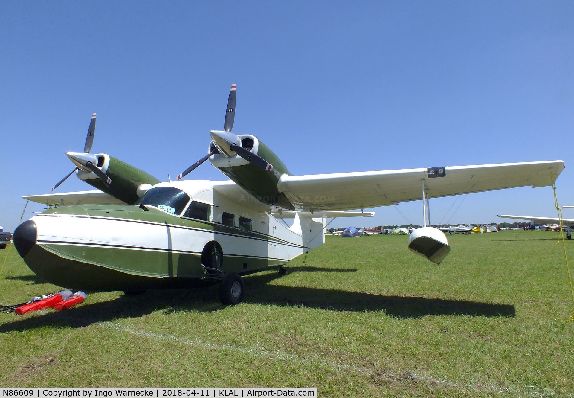 N86609, 1946 Grumman G-44A Widgeon C/N 1435, Grumman G-44A Gosling (converted to Continental IO-470 engines) at 2018 Sun 'n Fun, Lakeland FL