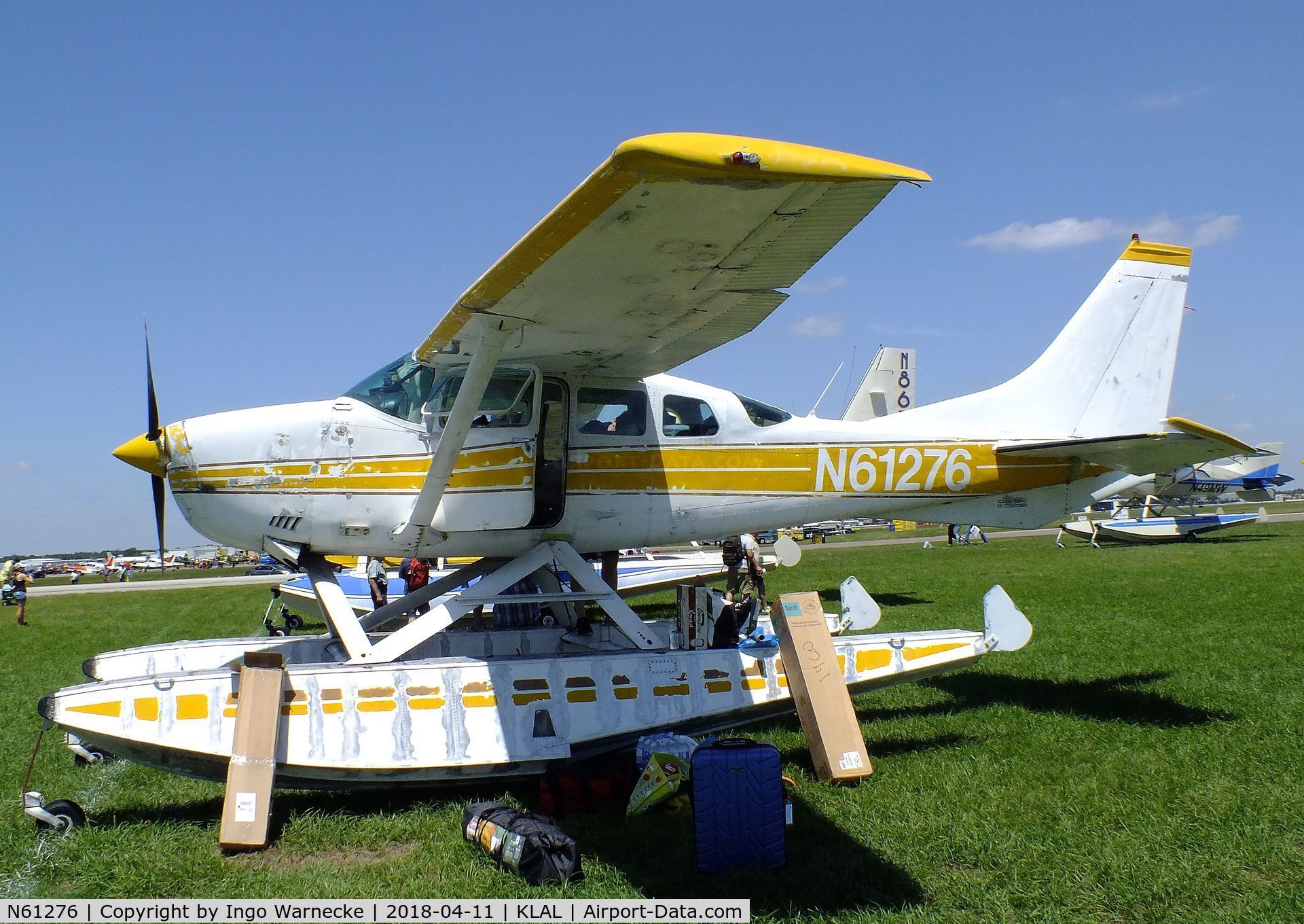 N61276, 1973 Cessna U206F Stationair C/N U20602069, Cessna U206F Super Skywagon on amphibious floats at 2018 Sun 'n Fun, Lakeland FL
