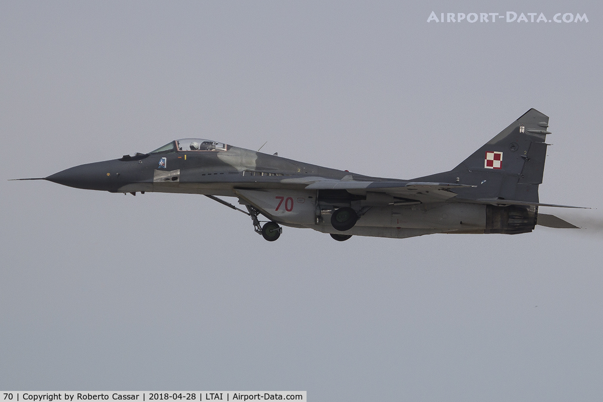 70, Mikoyan-Gurevich MiG-29A C/N 2960526370/3815, EURASIA 2018