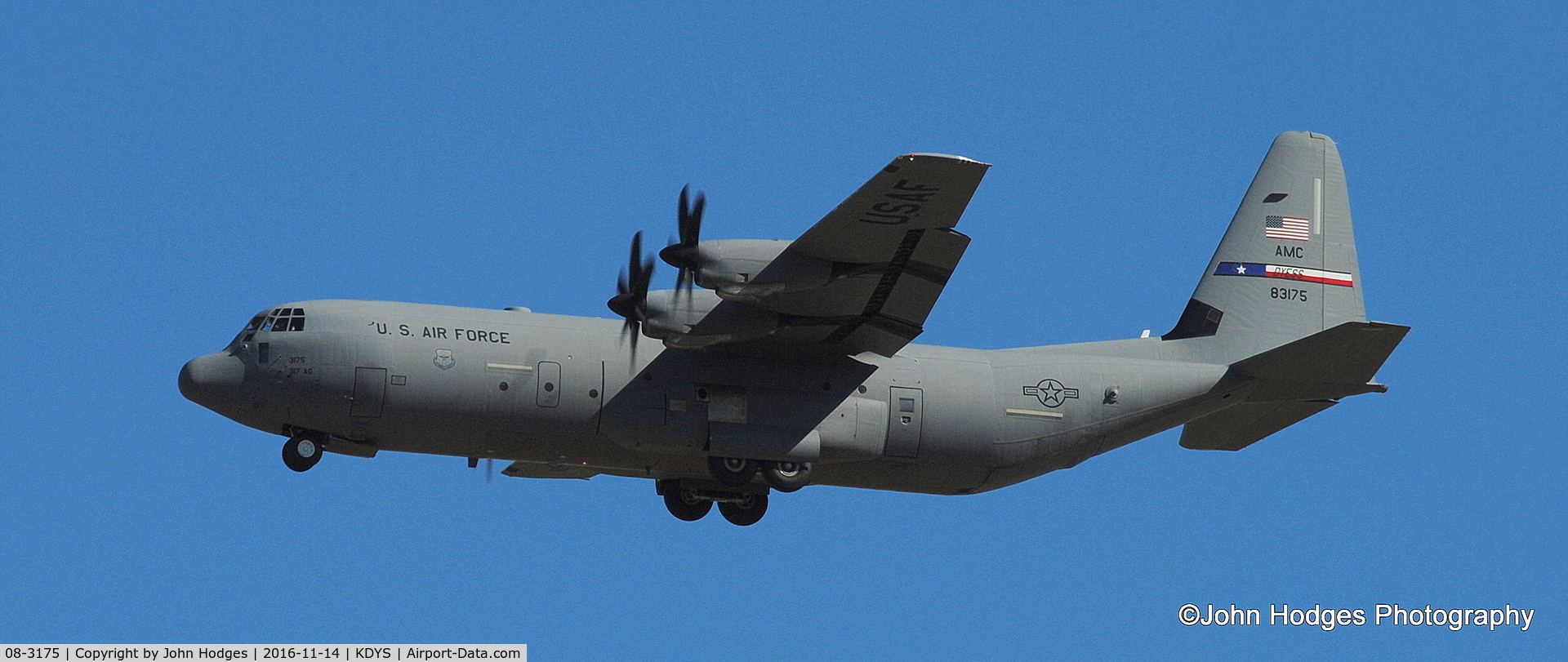 08-3175, 2008 Lockheed Martin C-130J-30 Hercules C/N 382-5675, Heading out of Dyess