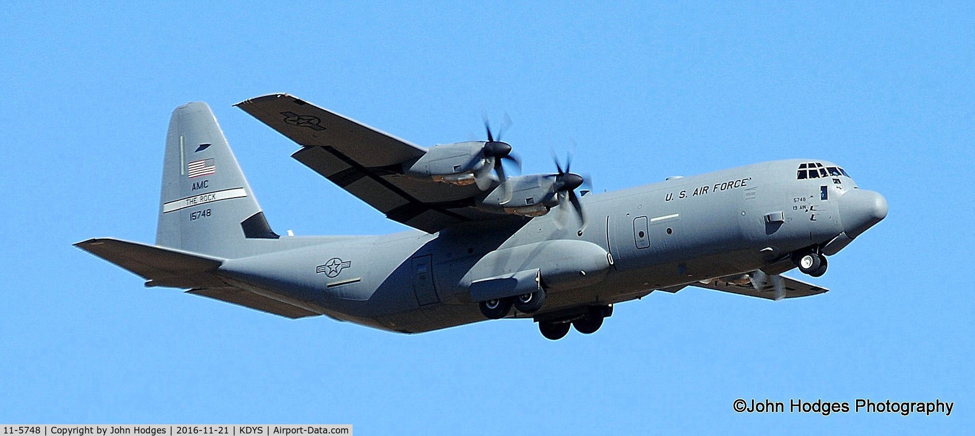 11-5748, 2011 Lockheed Martin C-130J-30 Super Hercules C/N 382-5748, on final for 16