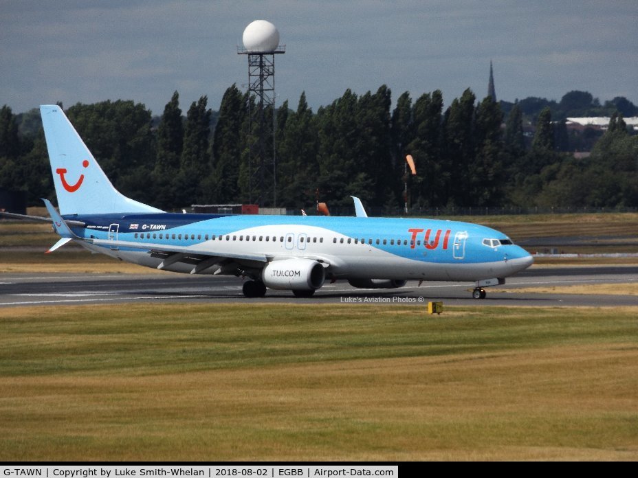 G-TAWN, 2013 Boeing 737-8K5 C/N 37251, From Birmingham Airport