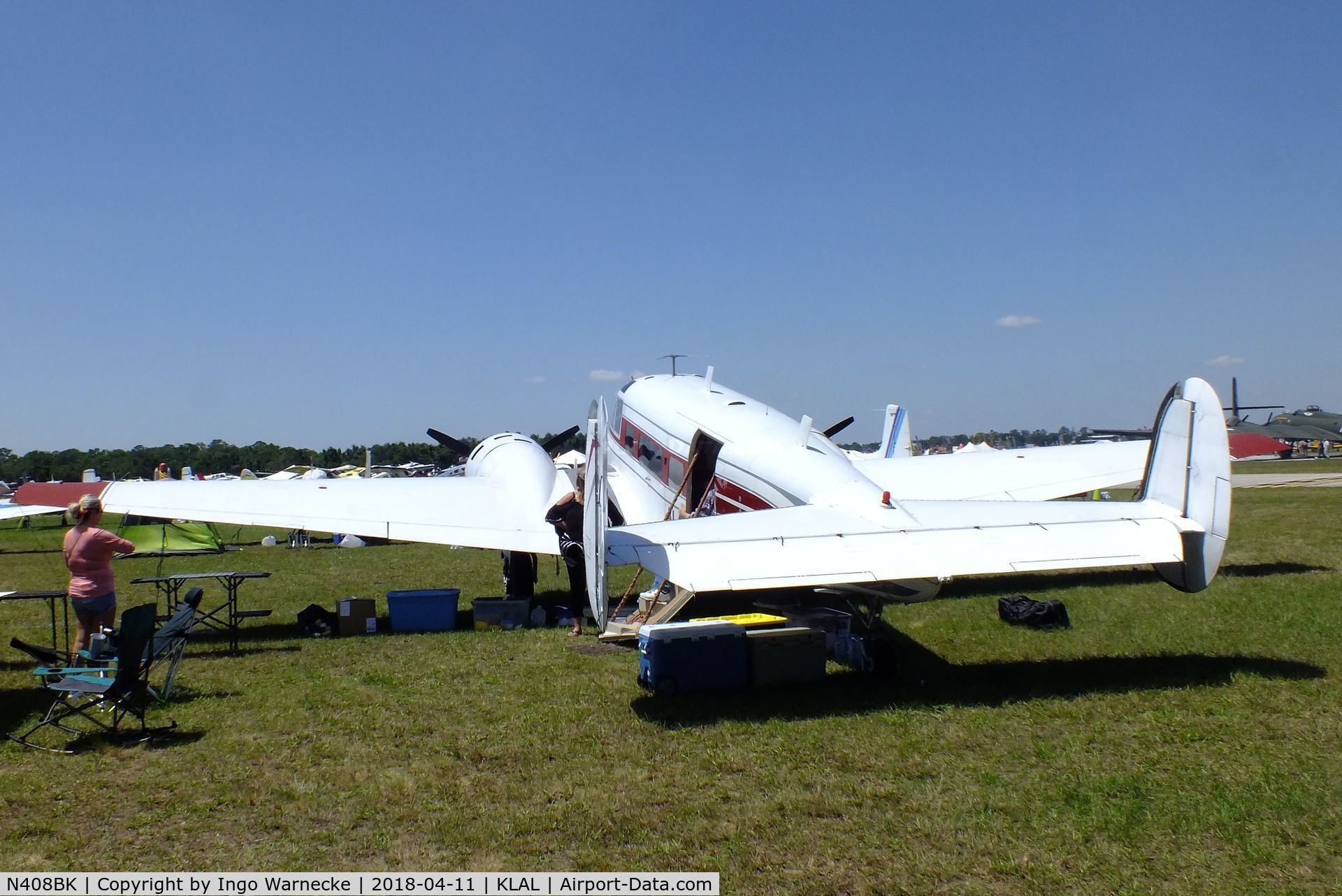 N408BK, 1963 Beech H-18 C/N BA-653, Beechcraft H18 Twin Beech at 2018 Sun 'n Fun, Lakeland FL