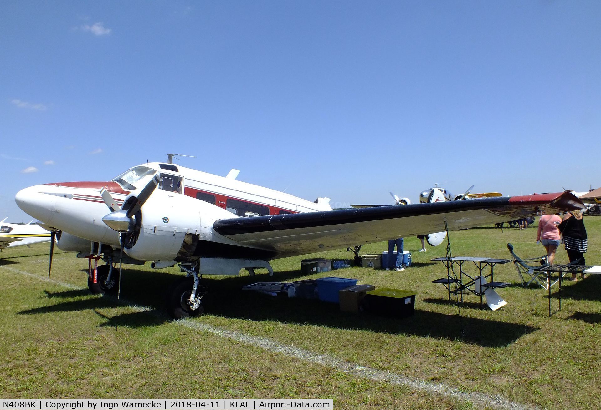 N408BK, 1963 Beech H-18 C/N BA-653, Beechcraft H18 Twin Beech at 2018 Sun 'n Fun, Lakeland FL